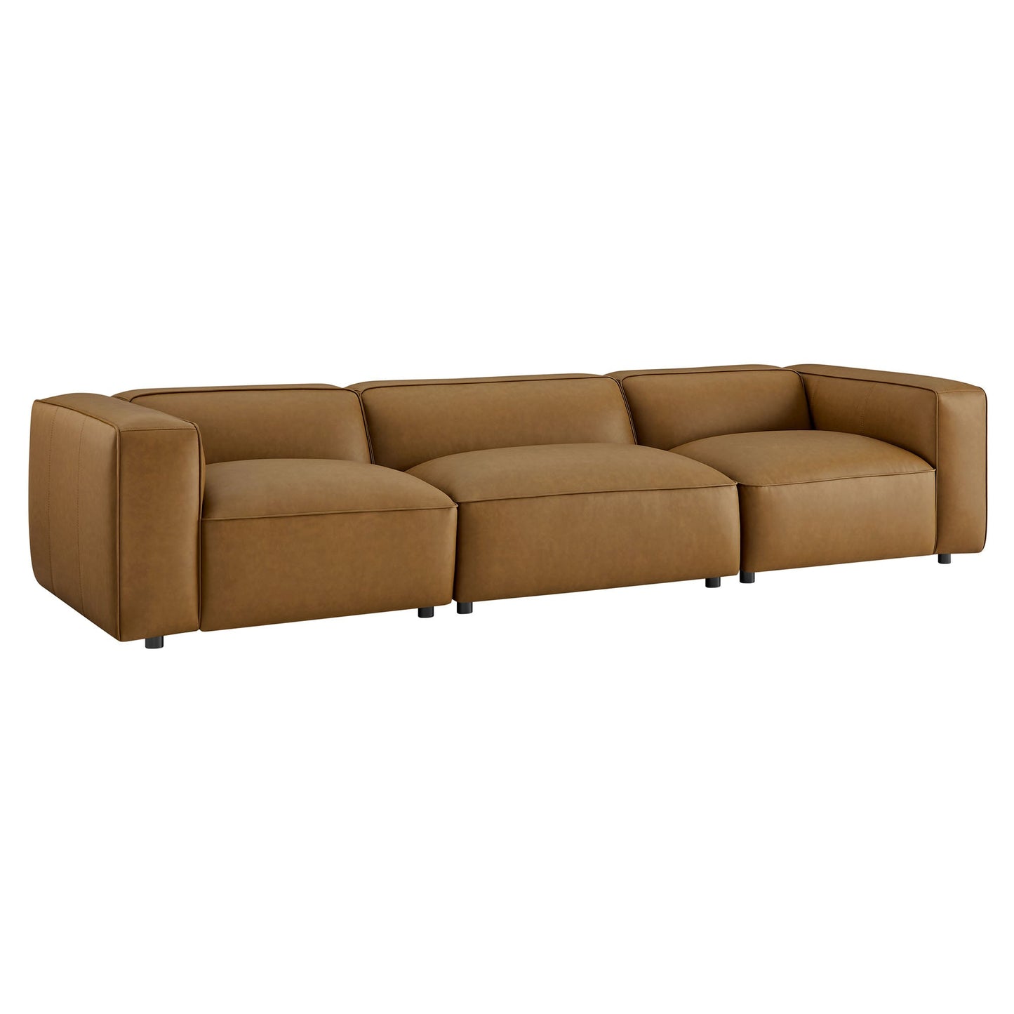 Auren 3-Piece Upholstered Vegan Leather Modular Sofa by Modway EEI-7132-CAM