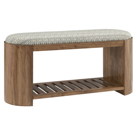 Ashby 45" Geometric Upholstered Bench by Modway EEI-7142-NAT-GEO