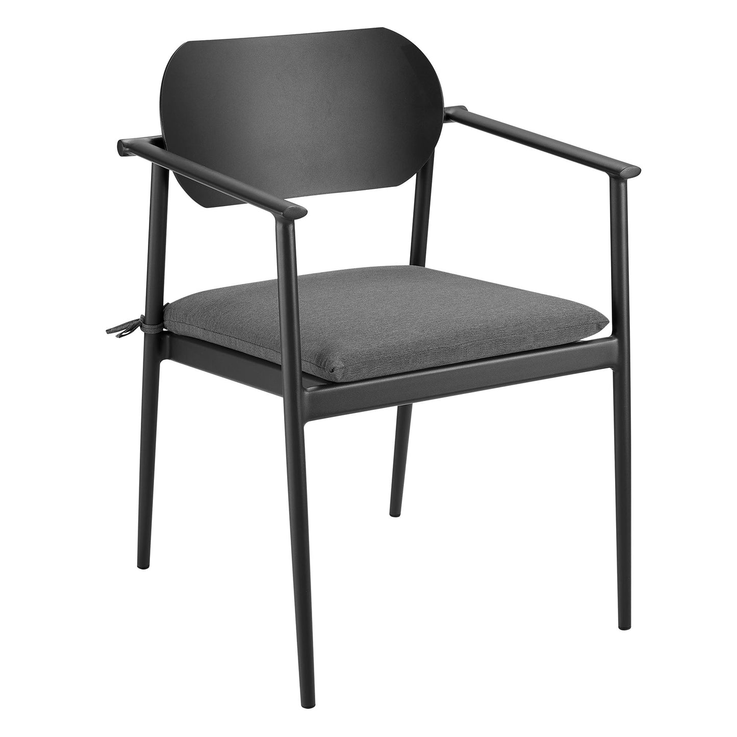 Aeris Stackable Outdoor Patio Aluminum Dining Armchair Set of 2 by Modway