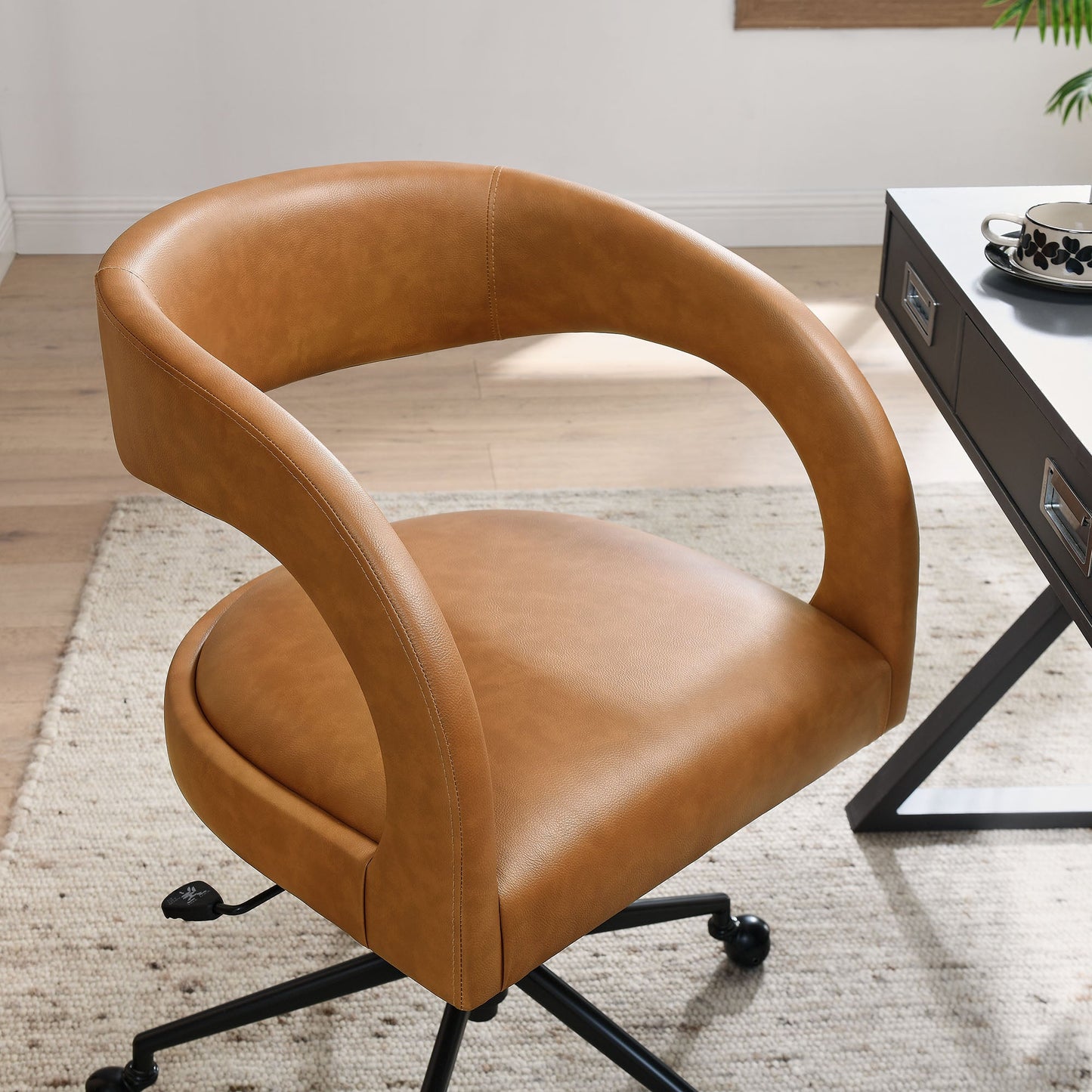 Pinnacle Vegan Leather and Upholstered Office Chair by Modway