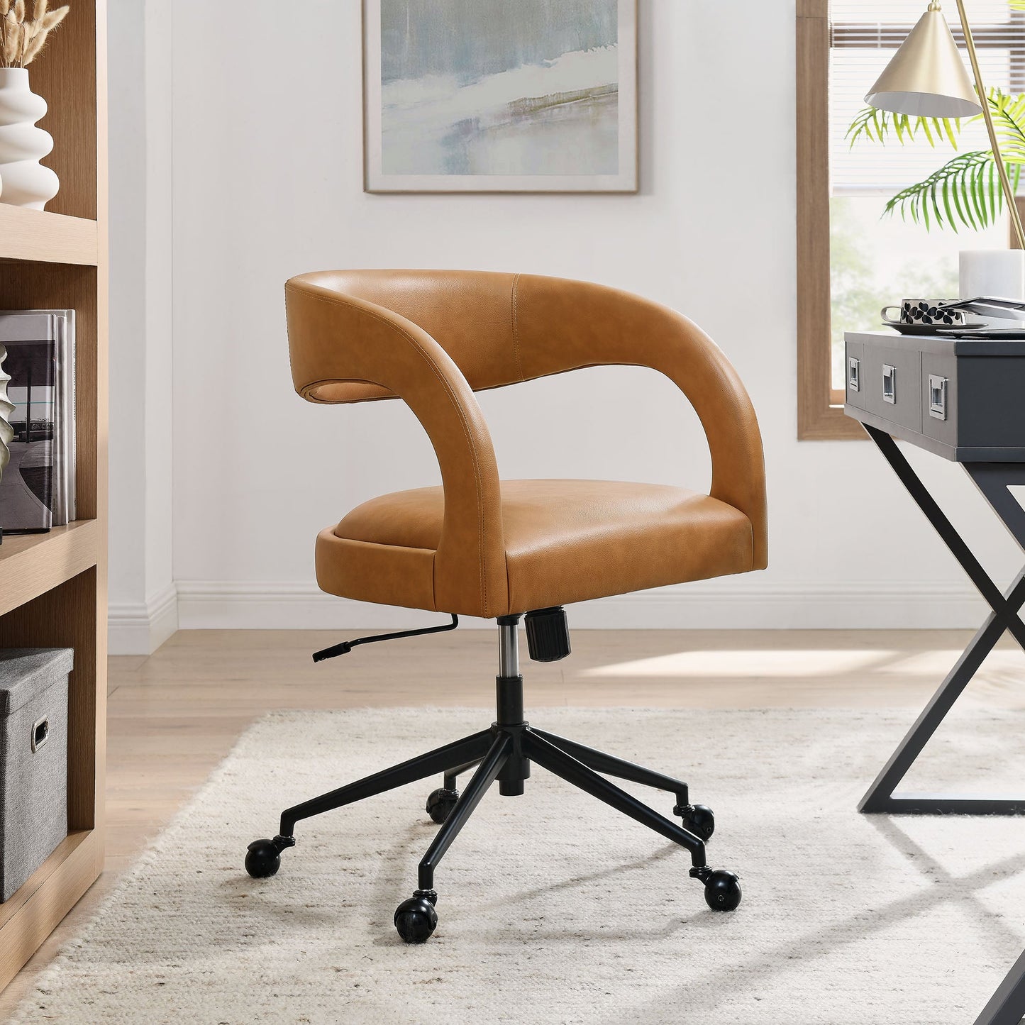 Pinnacle Vegan Leather and Upholstered Office Chair by Modway