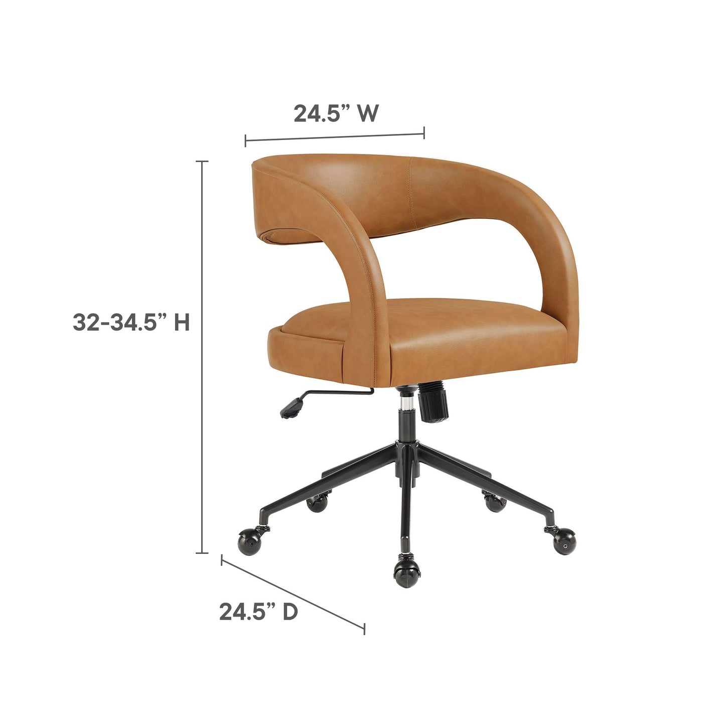 Pinnacle Vegan Leather and Upholstered Office Chair by Modway