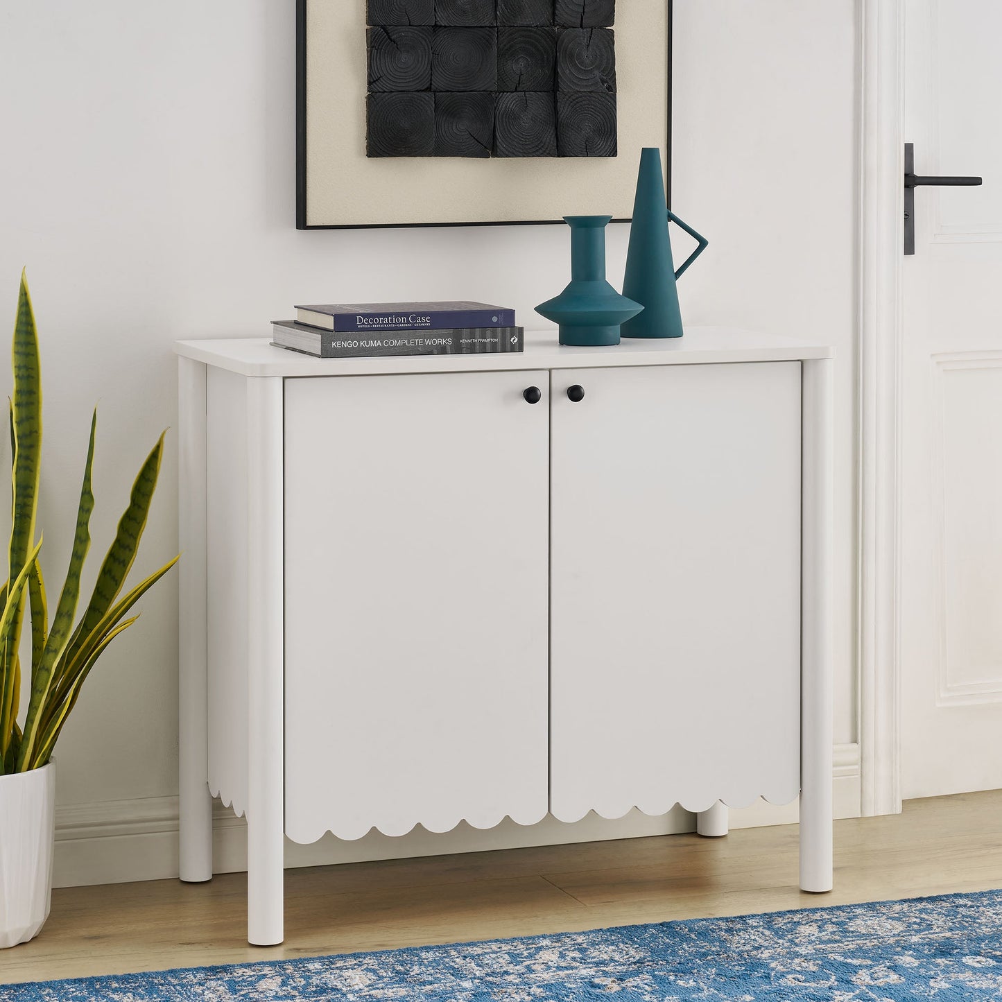 Emmeline 35" 2-Door Scalloped Sideboard Cabinet by Modway EEI-7152-WHI