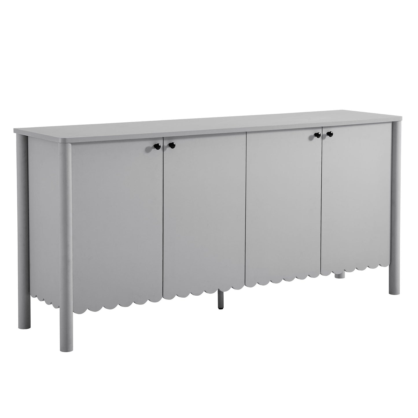 Emmeline 66" 4-Door Scalloped Sideboard Cabinet by Modway EEI-7153-LGR