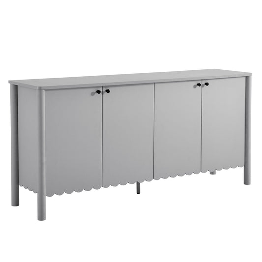 Emmeline 66" 4-Door Scalloped Sideboard Cabinet by Modway EEI-7153-LGR