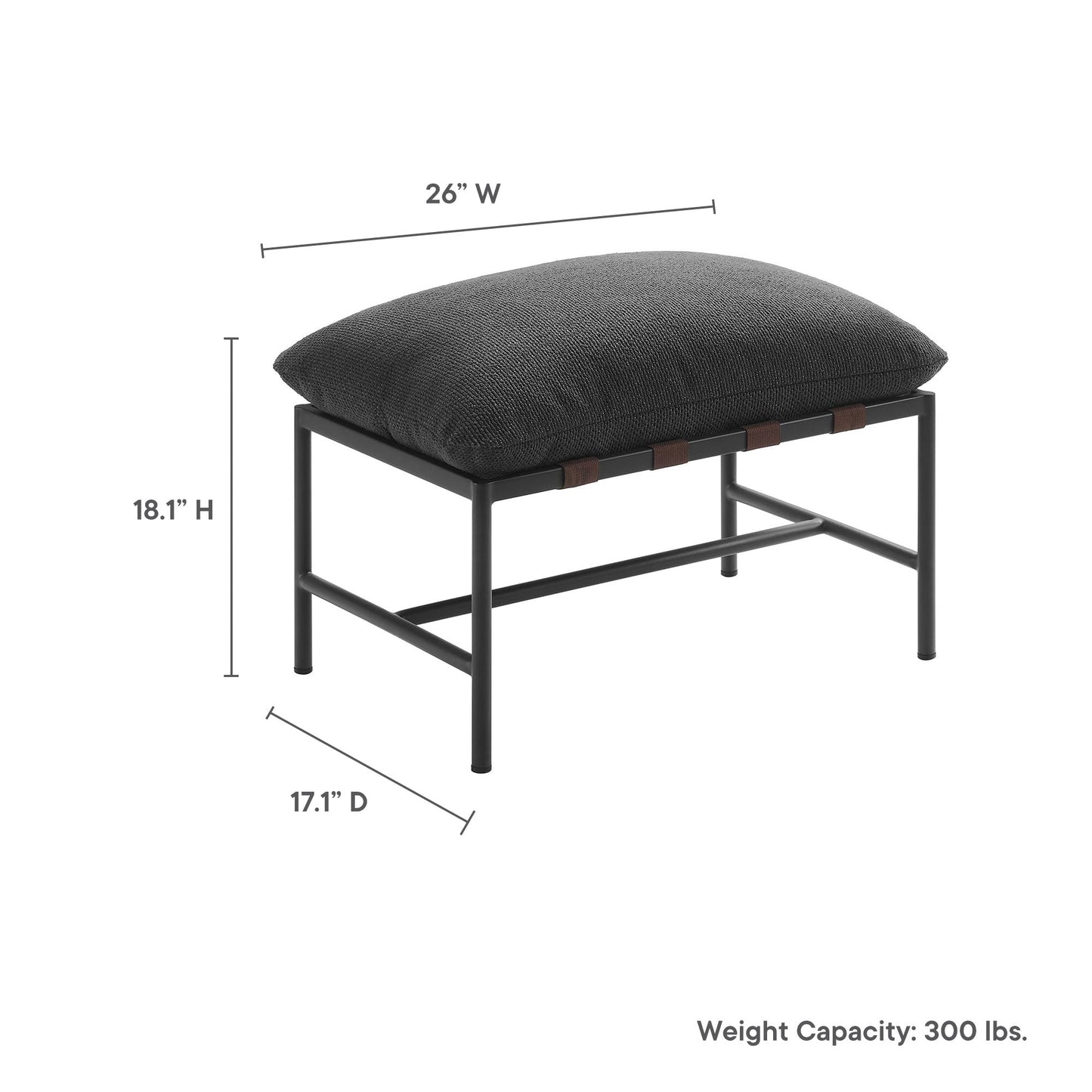 Raya Outdoor Patio Boucle Lounge Chair and Ottoman by Modway
