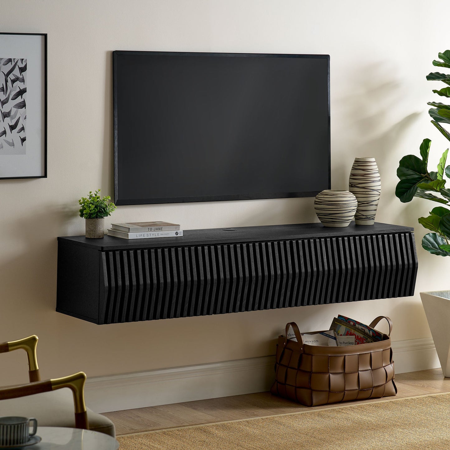 Vaughn 64" Wall Mount TV Stand by Modway