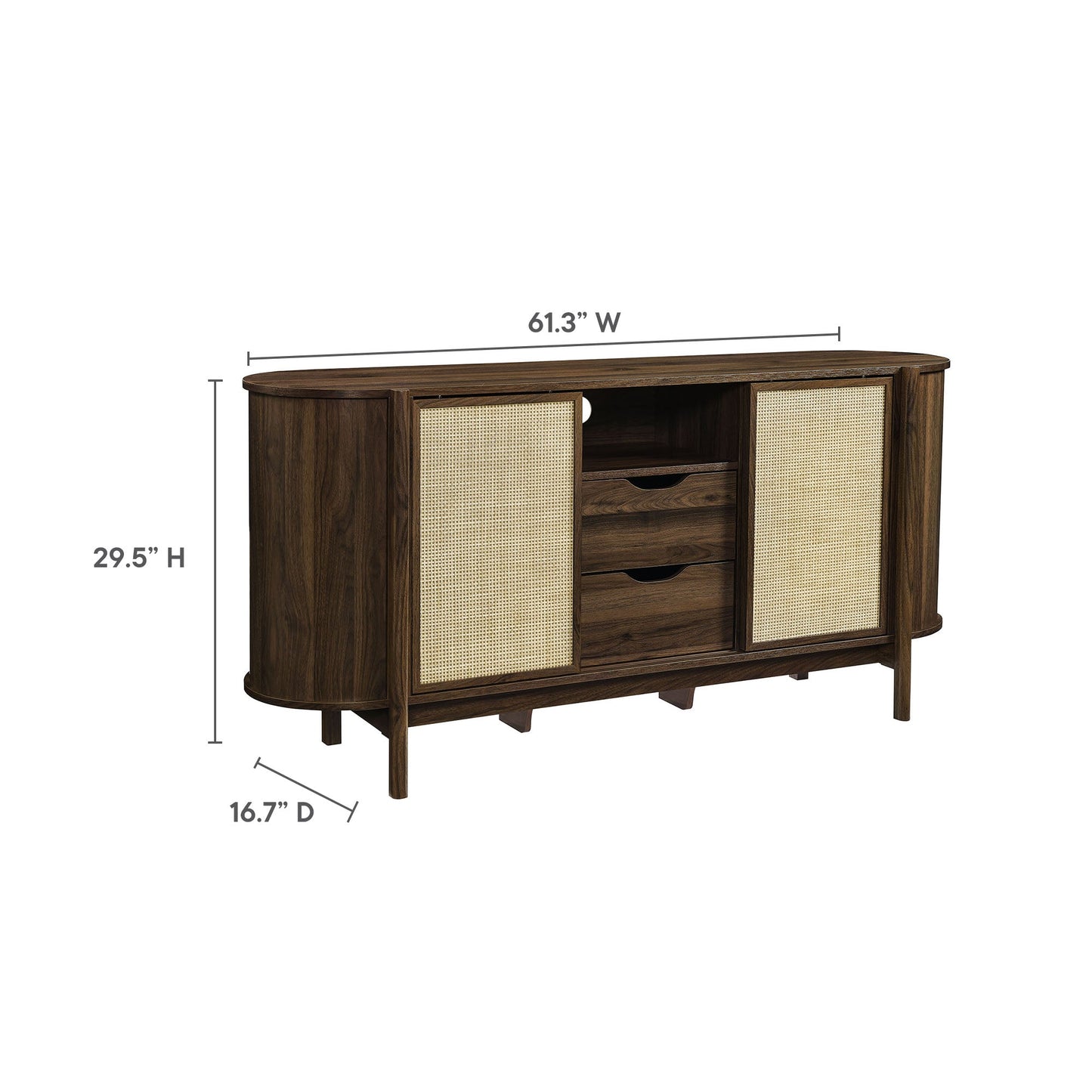 Reid 63" Curved Sideboard by Modway EEI-7166-WAL