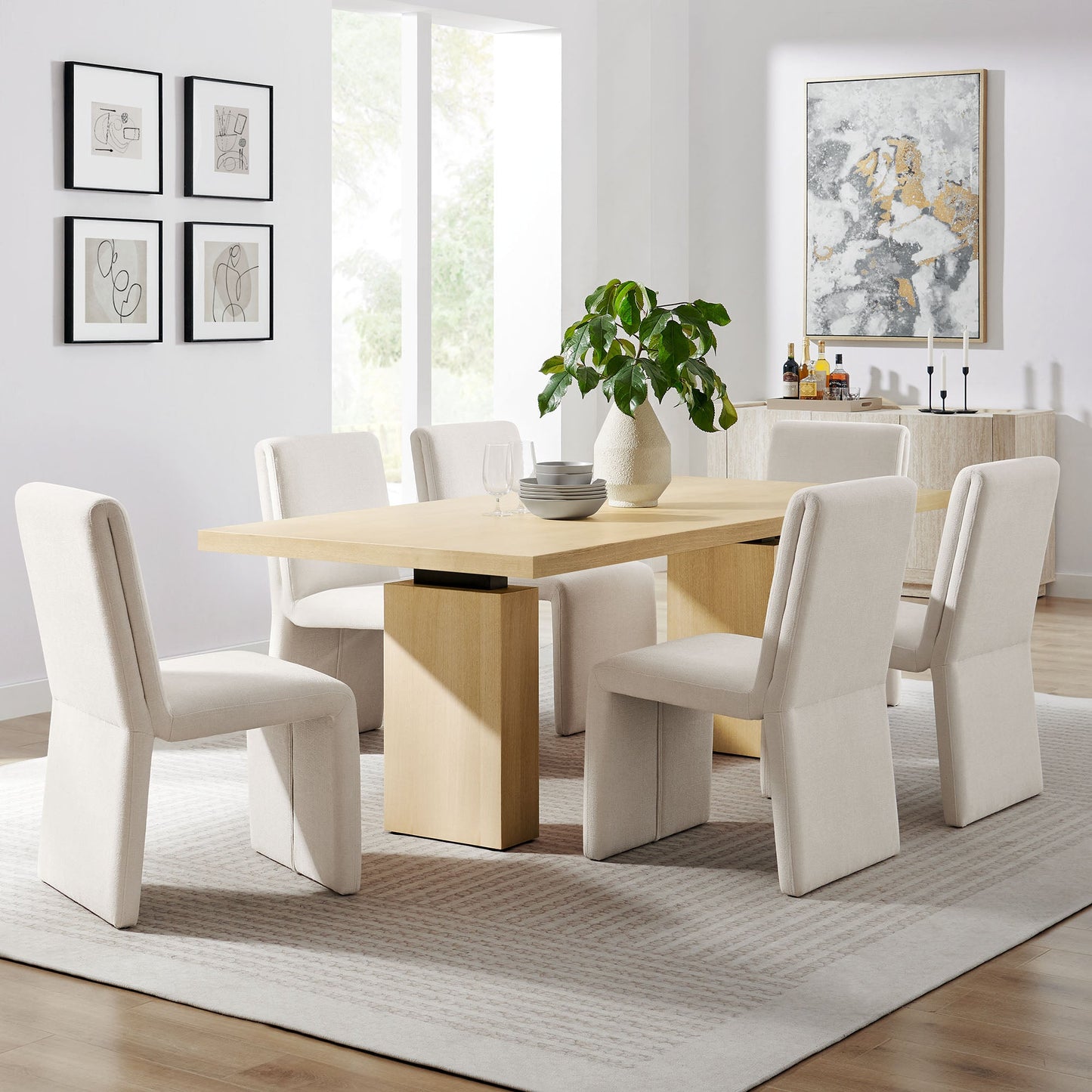 Piston 82" Rectangular Wood Dining Table by Modway EEI-7173-NAT