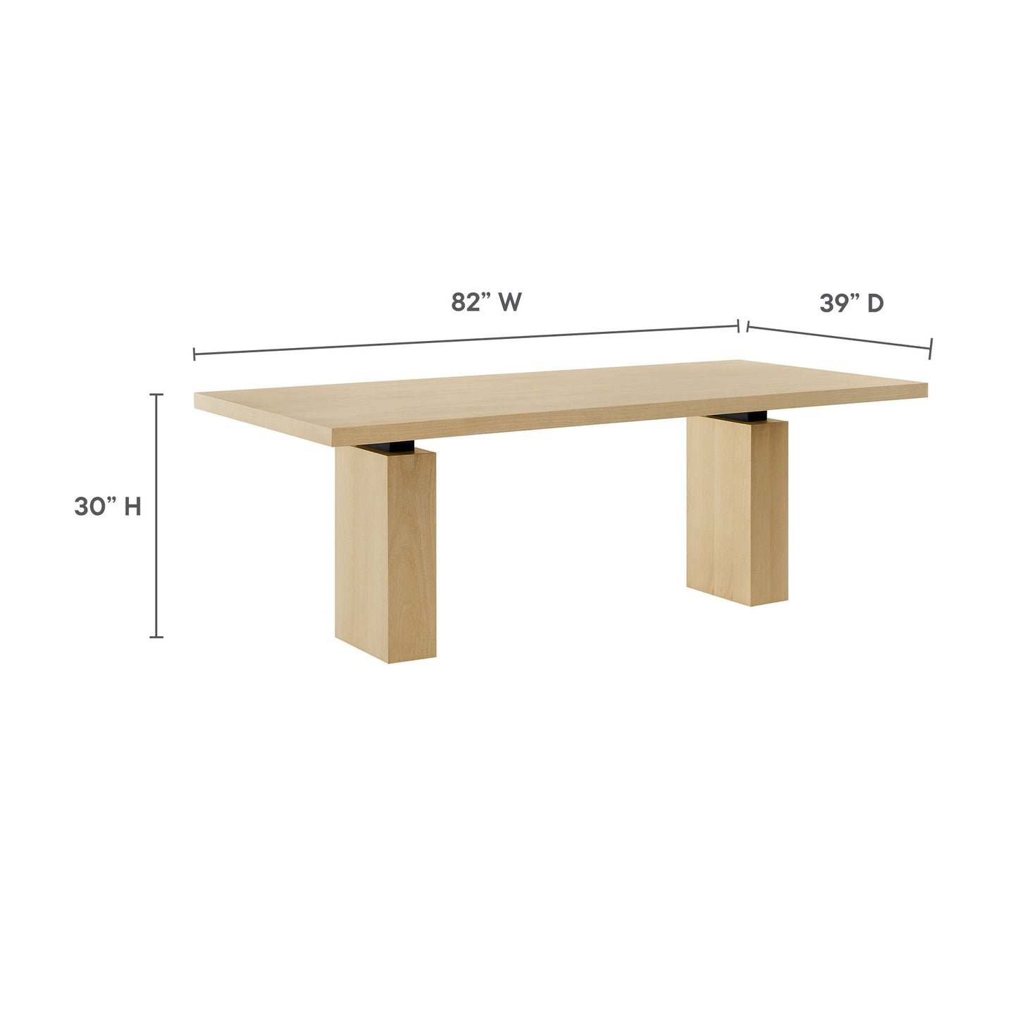 Piston 82" Rectangular Wood Dining Table by Modway EEI-7173-NAT