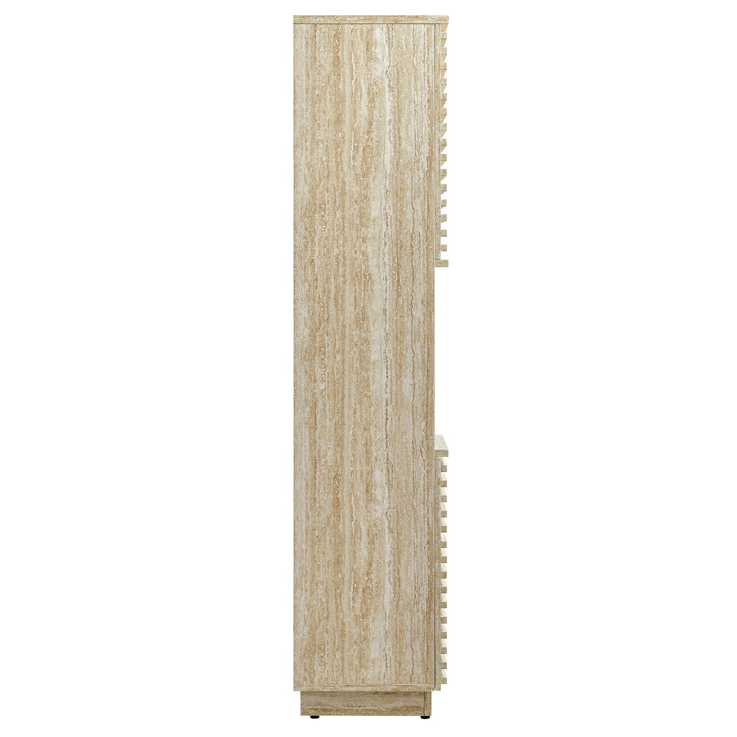 Render Tall Narrow Faux Travertine Linen Storage Cabinet by Modway EEI-7178-TRA