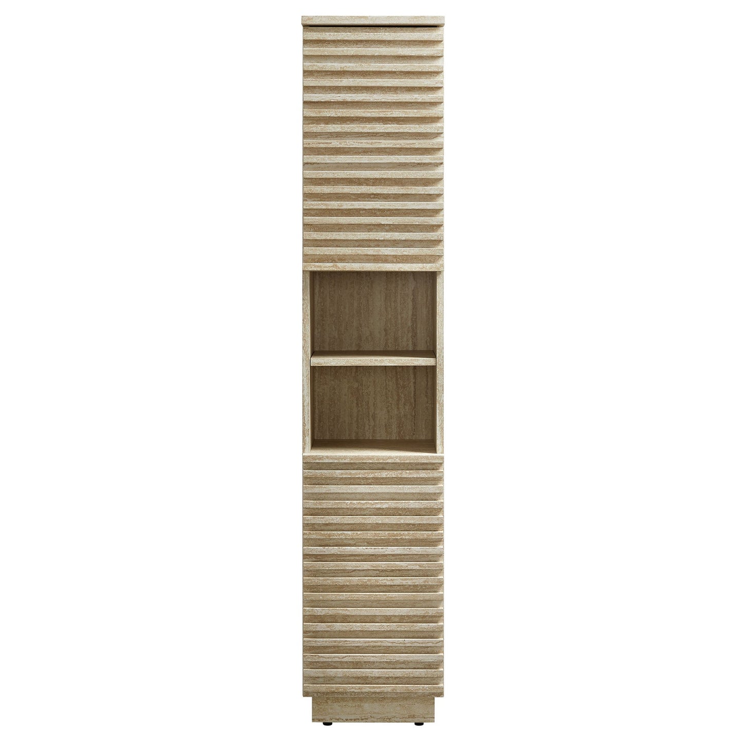Render Tall Narrow Faux Travertine Linen Storage Cabinet by Modway EEI-7178-TRA