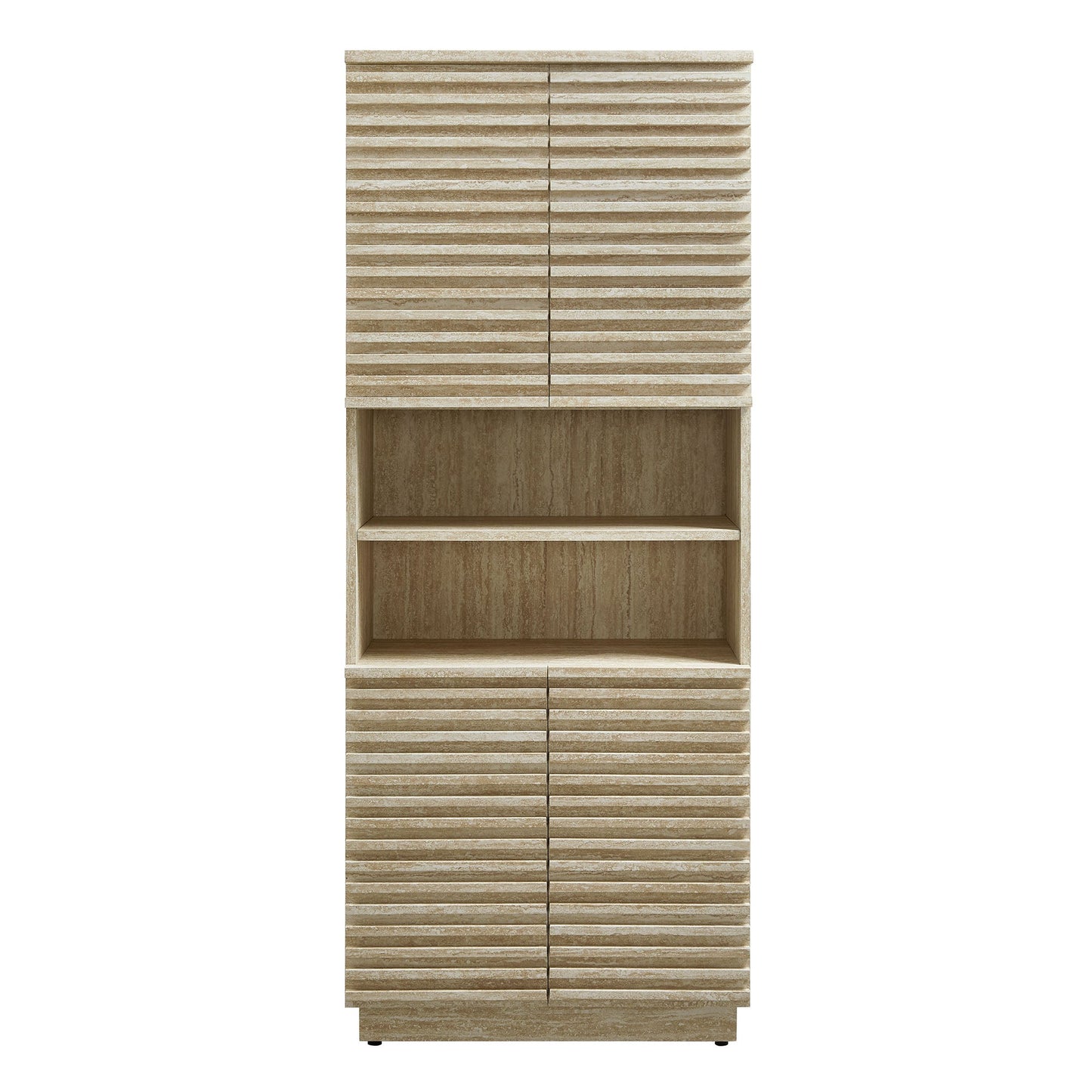 Render Tall Faux Travertine Linen Storage Cabinet by Modway EEI-7179-TRA