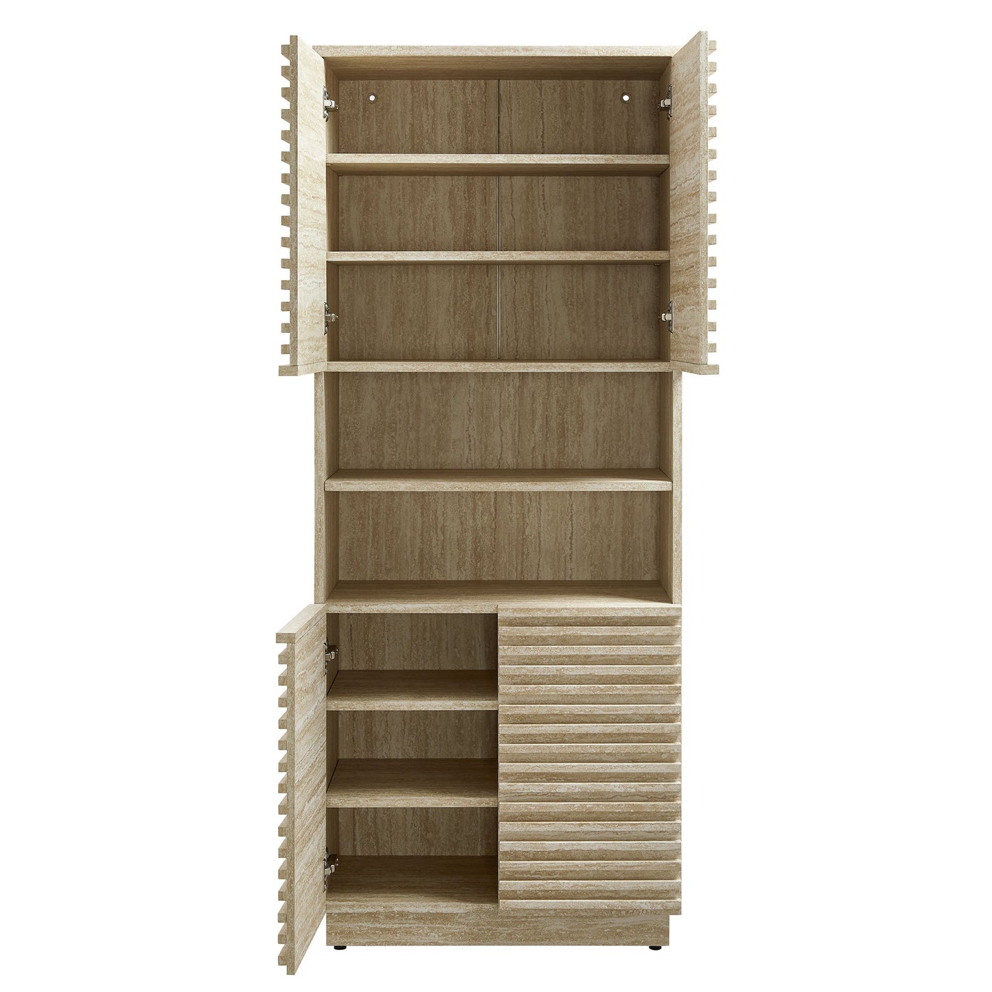 Render Tall Faux Travertine Linen Storage Cabinet by Modway EEI-7179-TRA