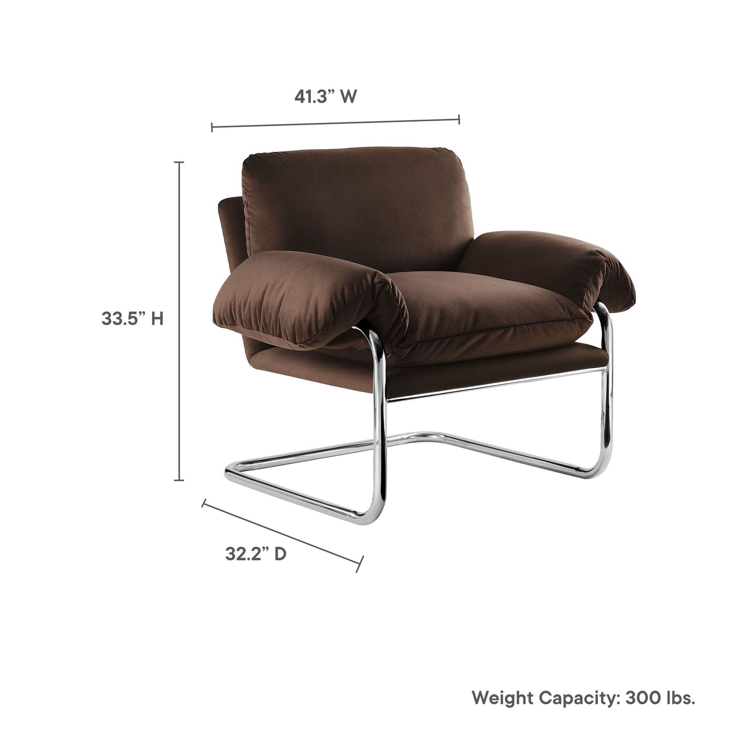 Ansel Performance Velvet and Boucle Fabric Accent Chair by Modway