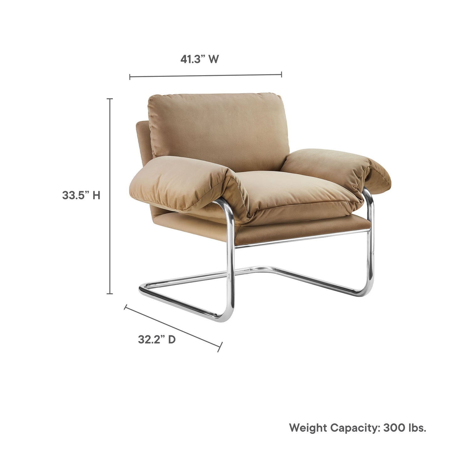 Ansel Performance Velvet and Boucle Fabric Accent Chair by Modway