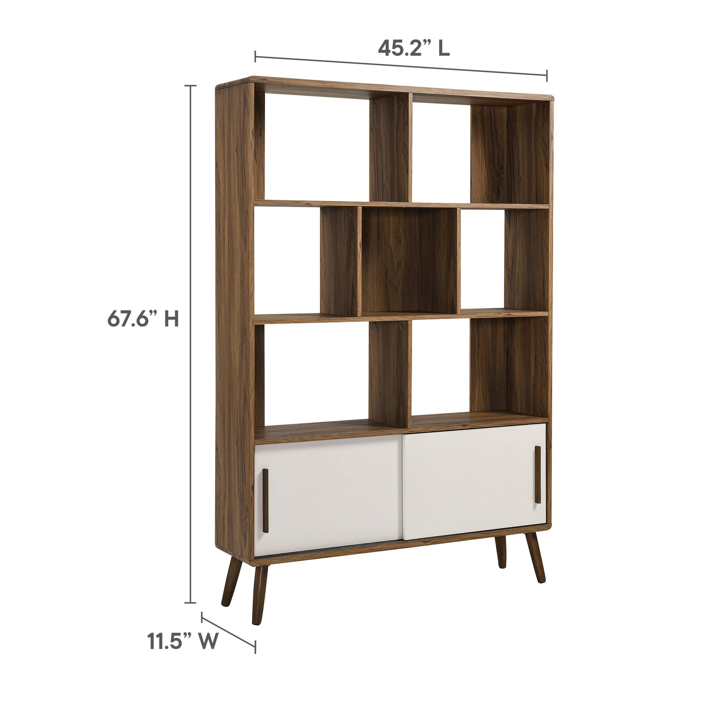 Transmit Bookcase with Sliding Doors by Modway