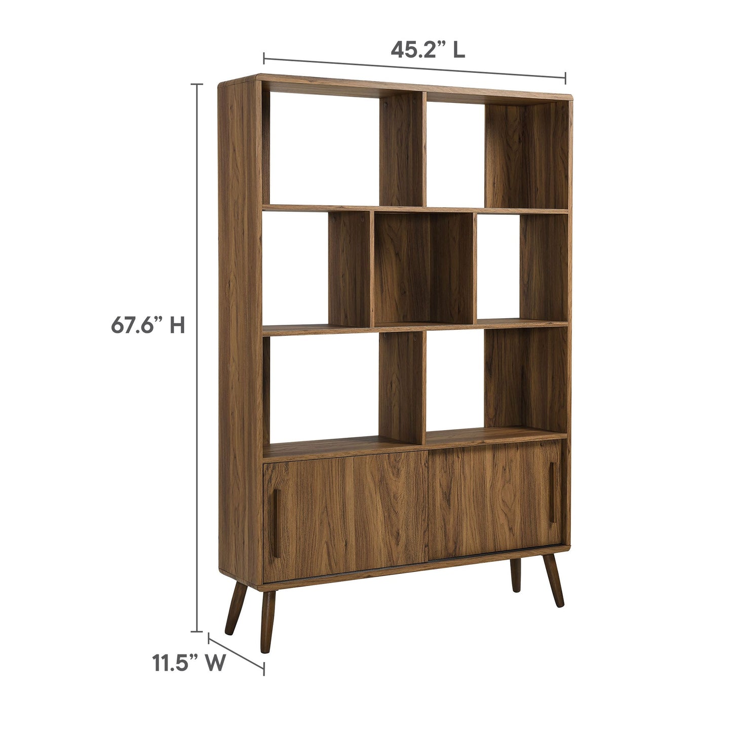 Transmit Bookcase with Sliding Doors by Modway