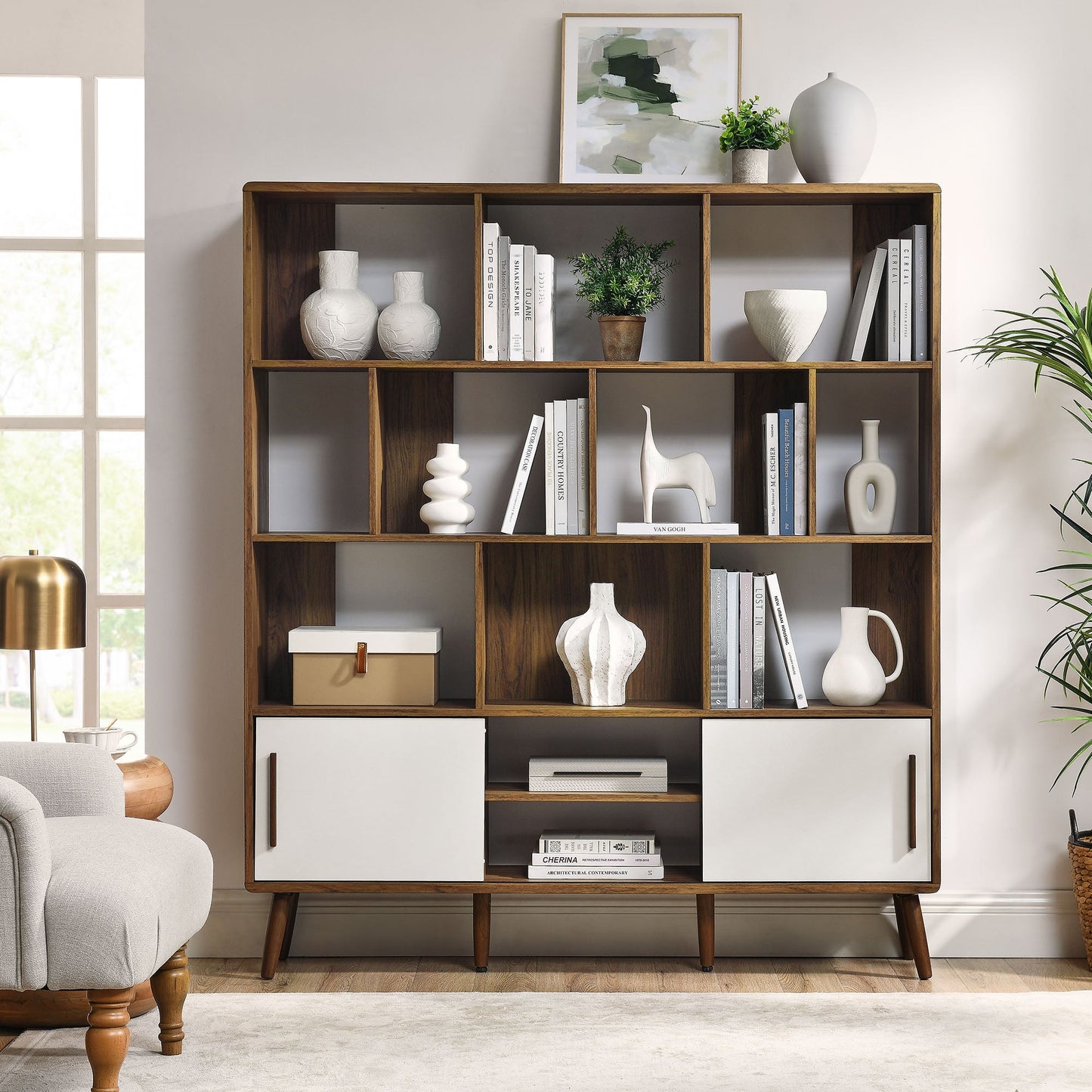 Transmit Bookcase with Sliding Doors by Modway