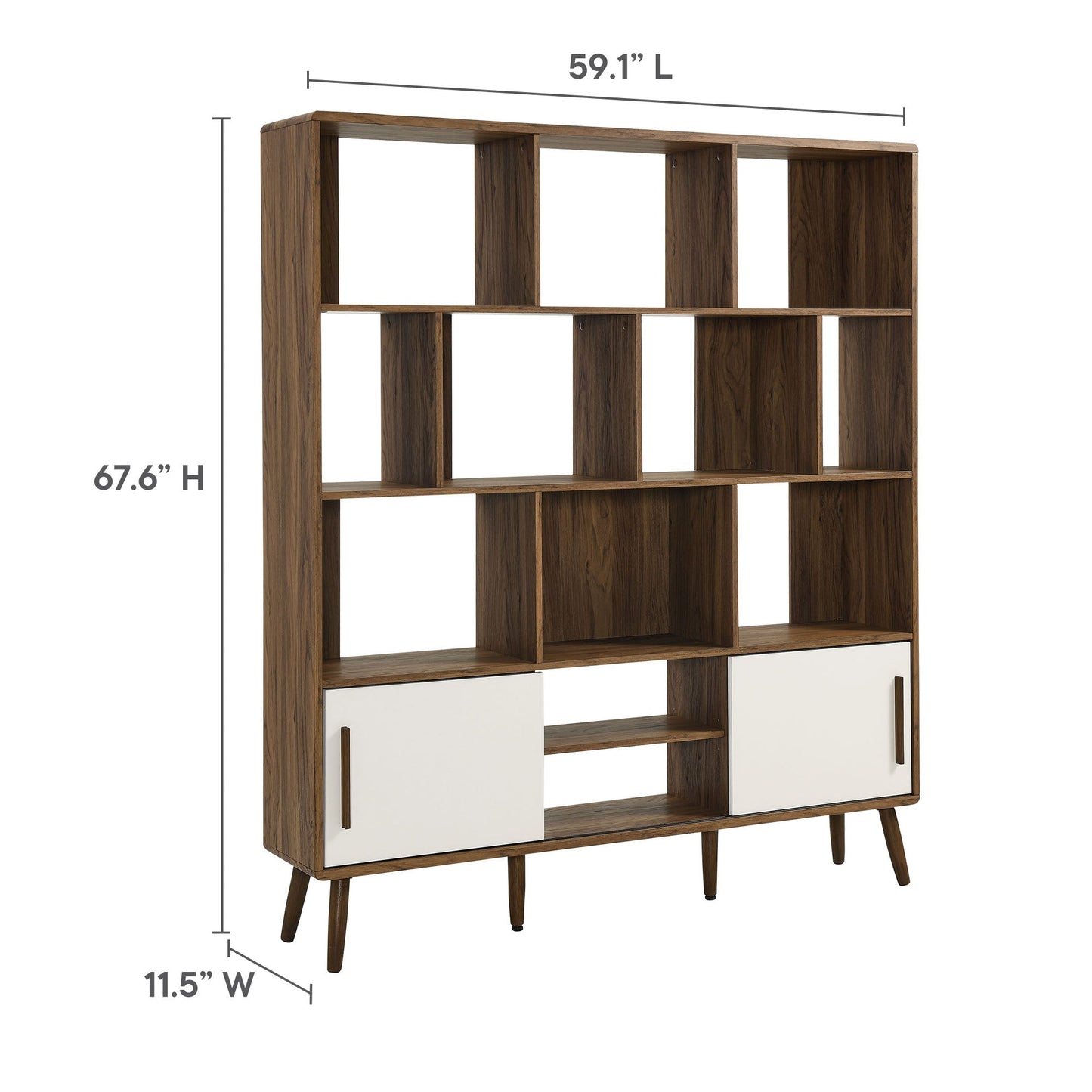 Transmit Bookcase with Sliding Doors by Modway