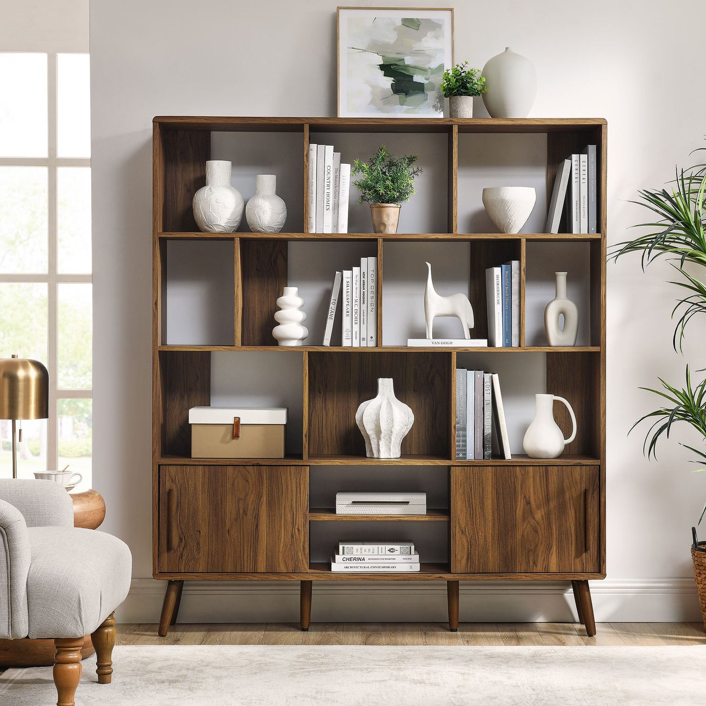 Transmit Bookcase with Sliding Doors by Modway