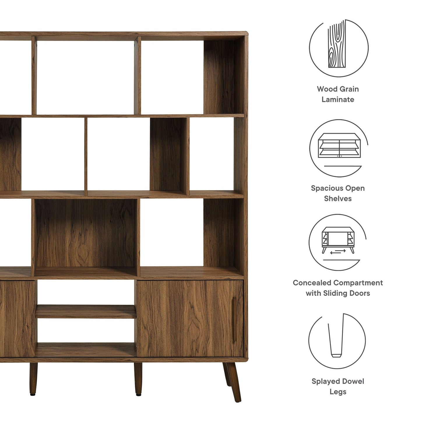 Transmit Bookcase with Sliding Doors by Modway