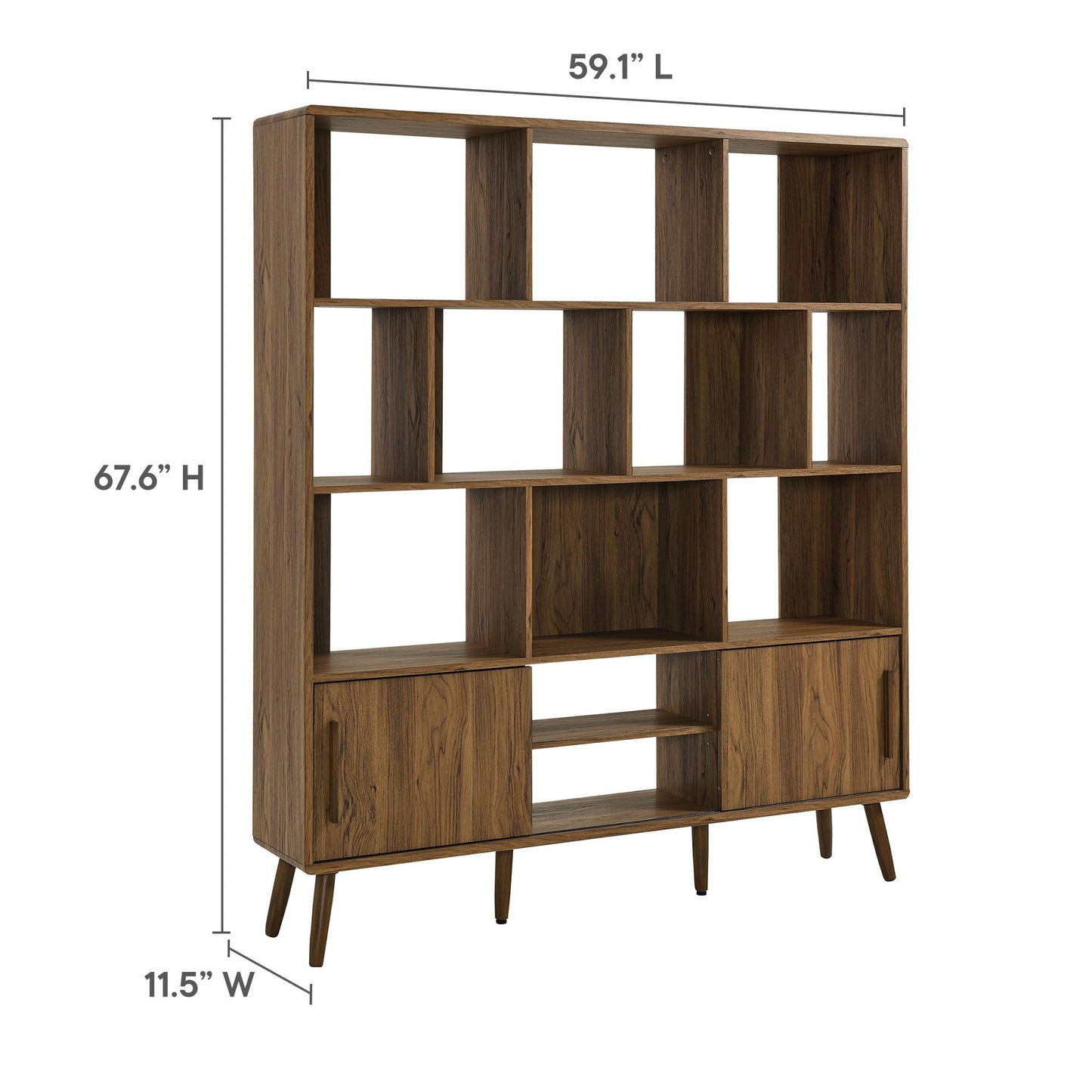 Transmit Bookcase with Sliding Doors by Modway