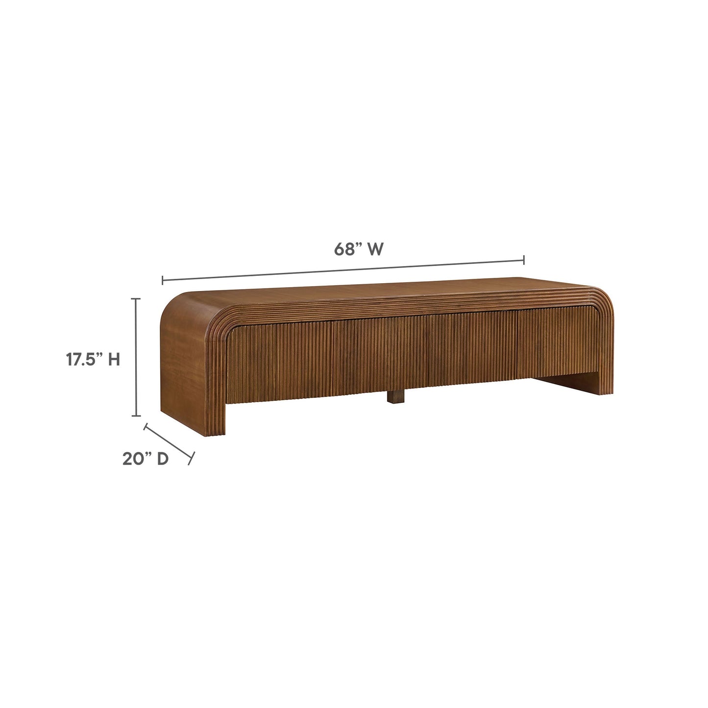 Waterflute 68" Fluted TV Stand by Modway