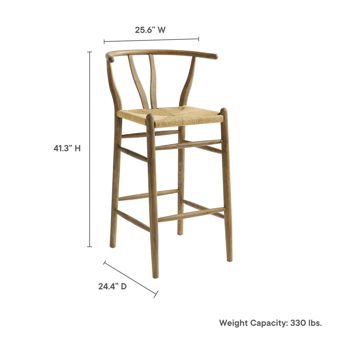 Amish Wood Bar and Counter Stool by Modway
