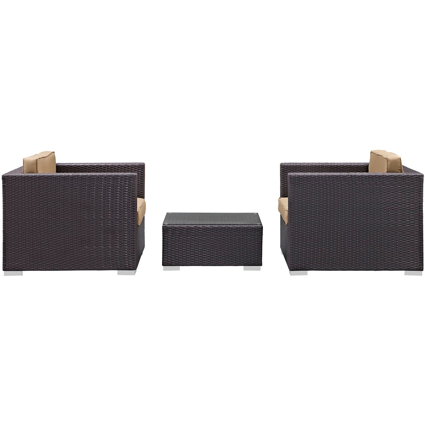 Burrow 3 Piece Outdoor Patio Sofa Set by Modway EEI-995-EXP-MOC-SET