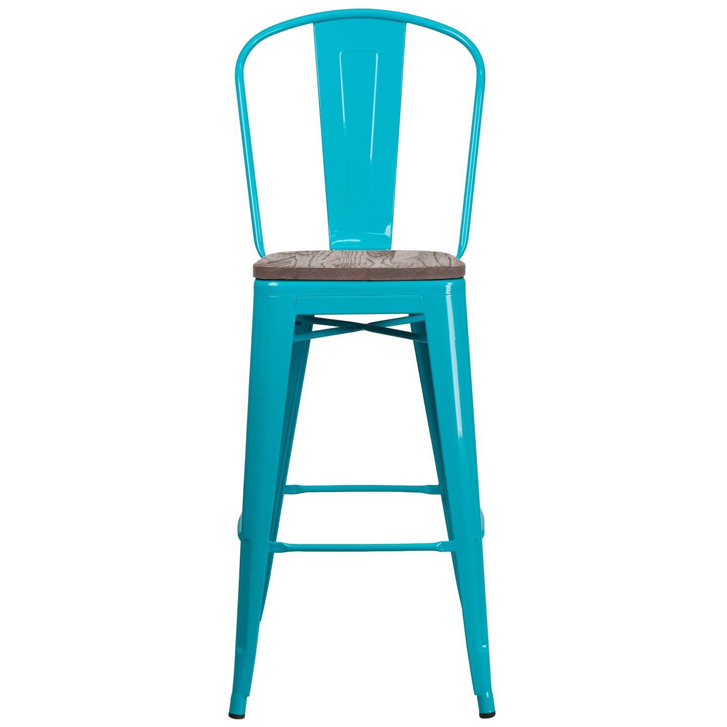 30" Teal Metal Barstool ET-3534-30-CB-WD-GG