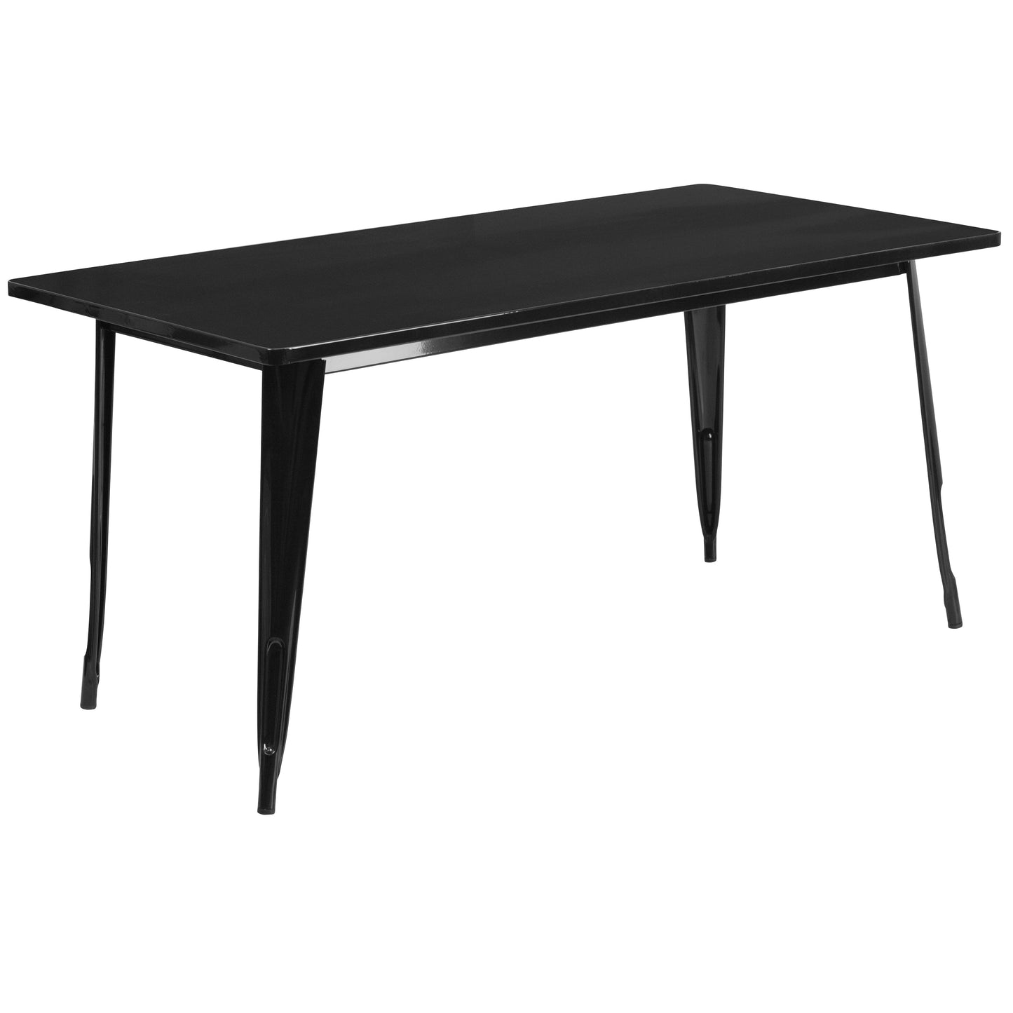 31.5x63 Black Metal Table Set ET-CT005-4-30-BK-GG