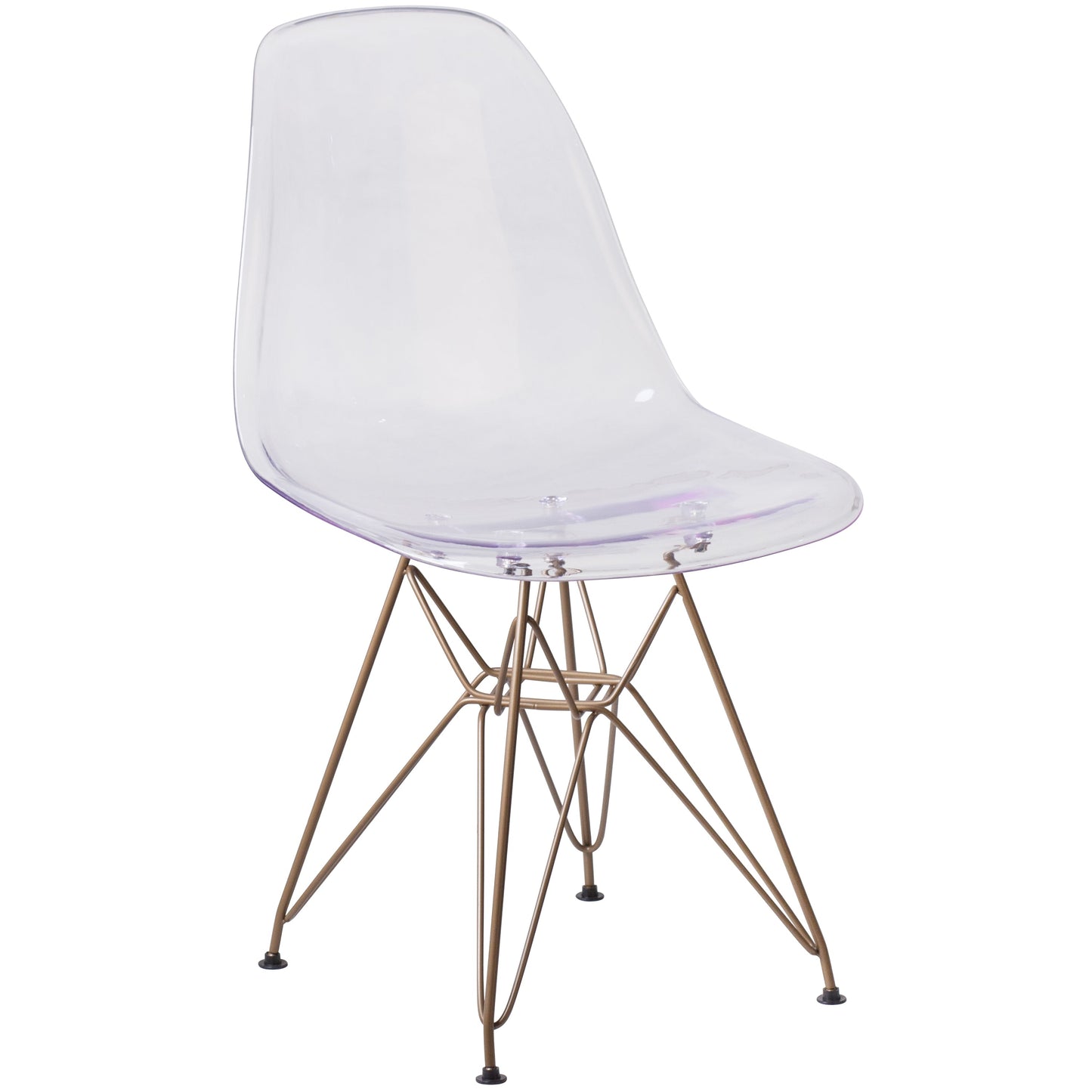 Milan Fabric and Chrome Chair, Plastic and Chrome Chair, Fabric and Wood Chair, Plastic and Wood Chair, Ghost Chair with Gold Base