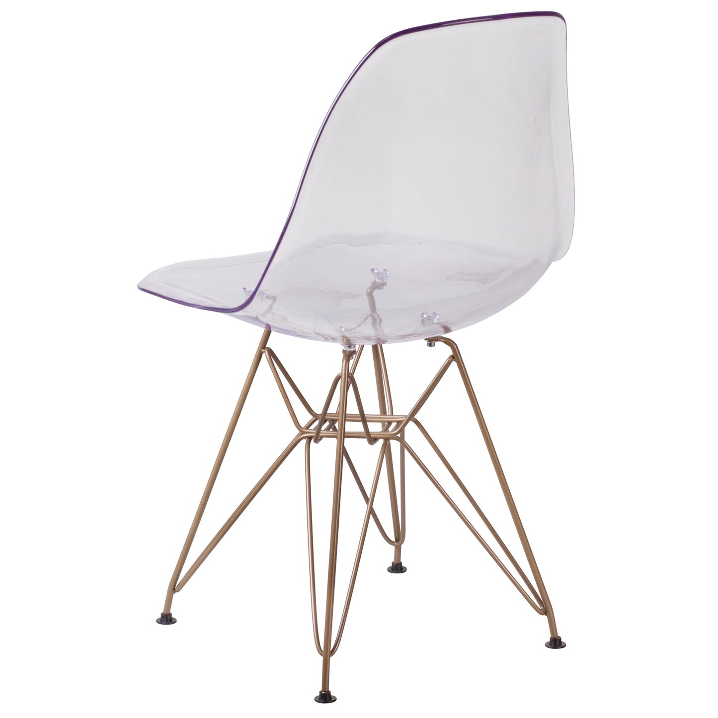 Milan Fabric and Chrome Chair, Plastic and Chrome Chair, Fabric and Wood Chair, Plastic and Wood Chair, Ghost Chair with Gold Base