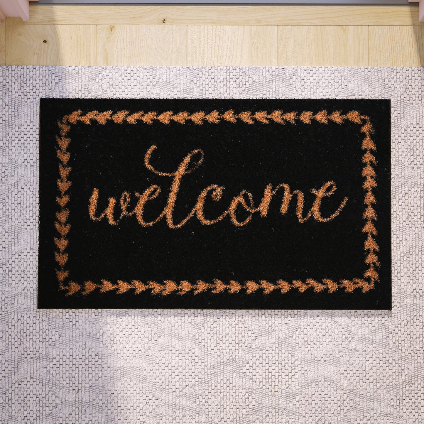 18x30 BK/NAT Welcome Doormat FW-FWGEN414-BKNAT-GG