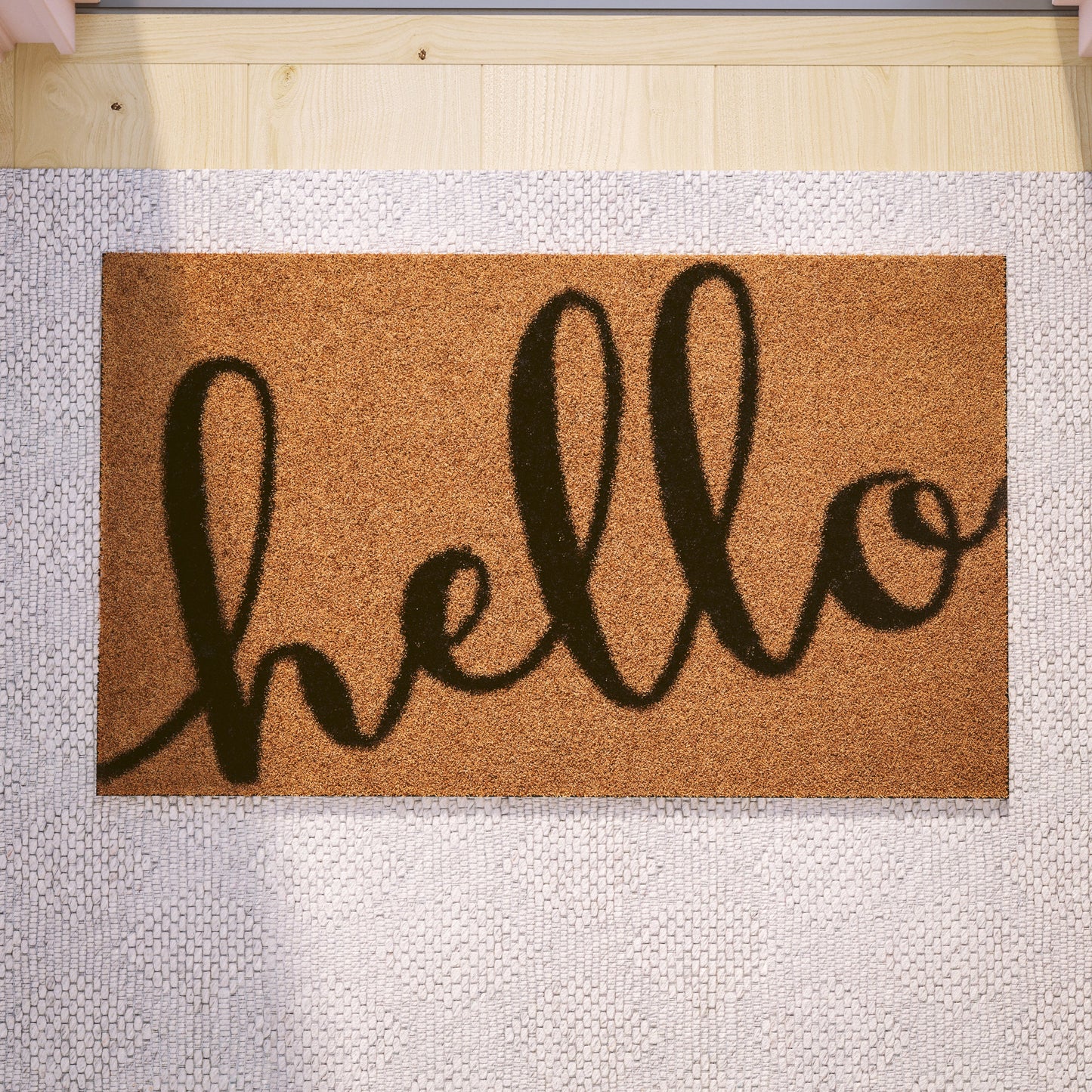18x30 NAT/Black Hello Doormat FW-FWGEN416-NATBK-GG