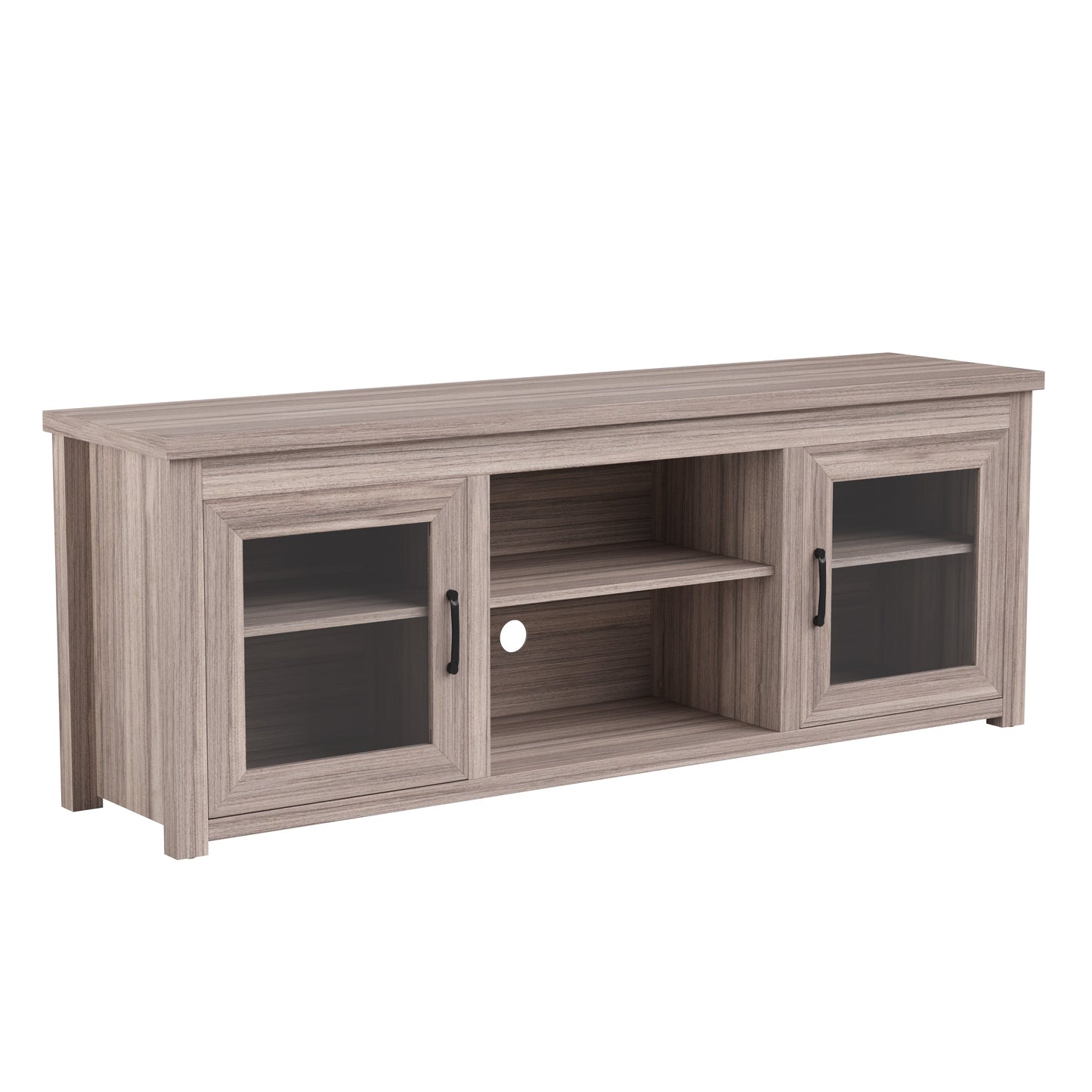 65" Glass Door TV Stand - Modern Design with Multiple Finish Options