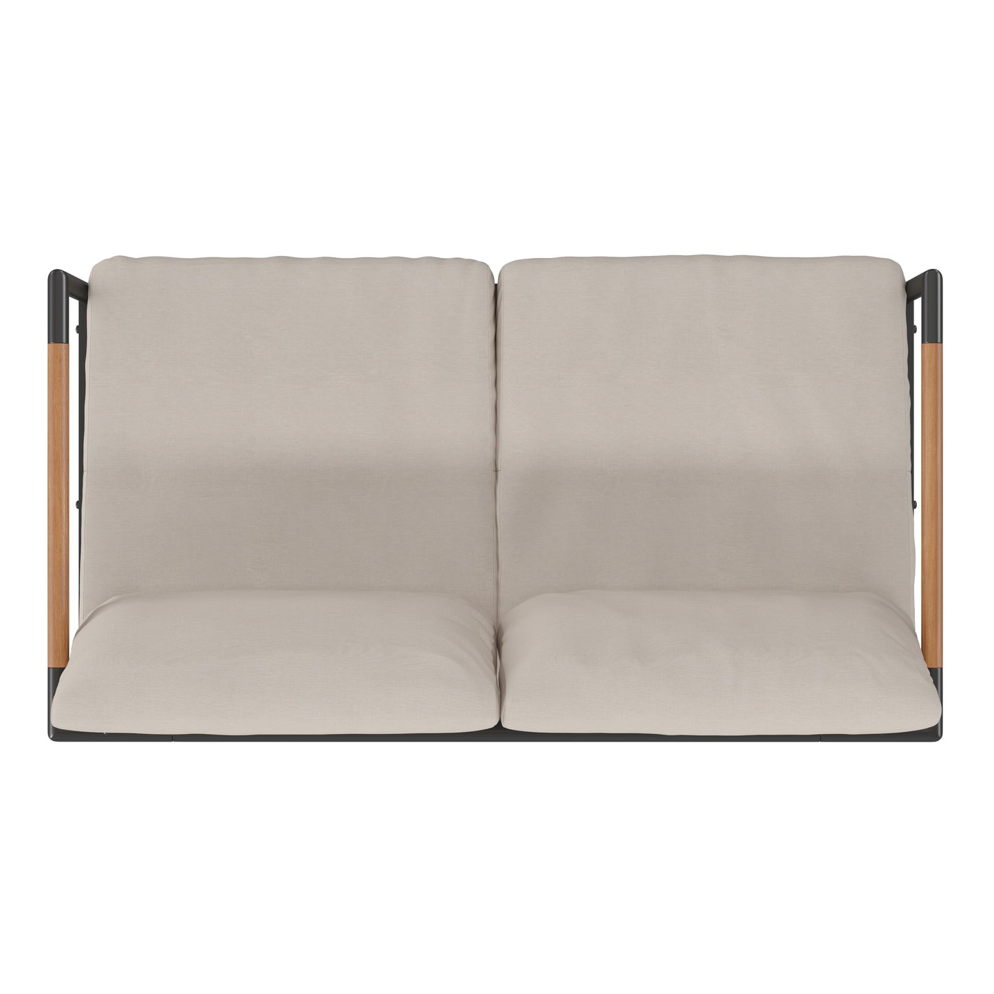 Black Loveseat with Cushions GM-201027-2S-GY-GG