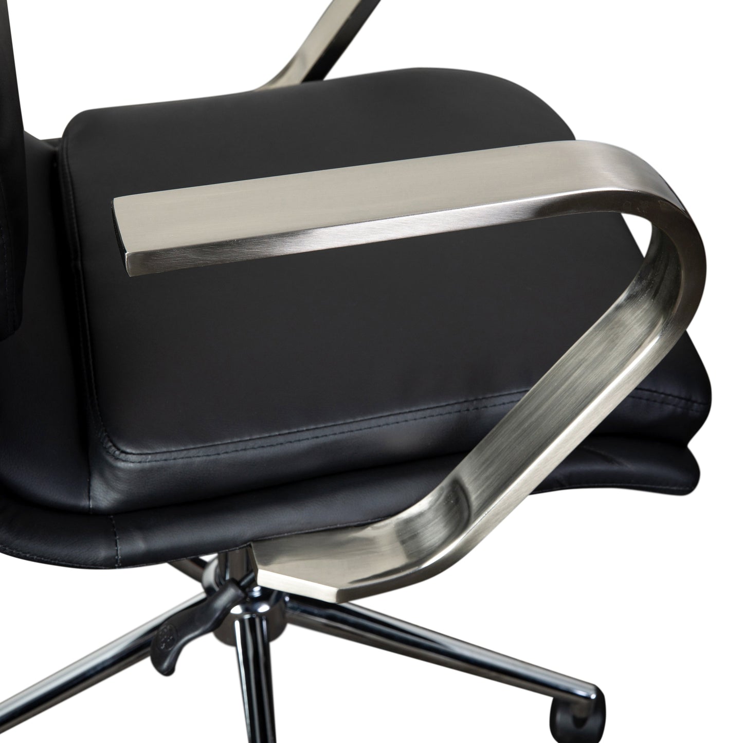 Swivel Desk Chair with Chrome and Gold Accents - Multiple Color Options Available