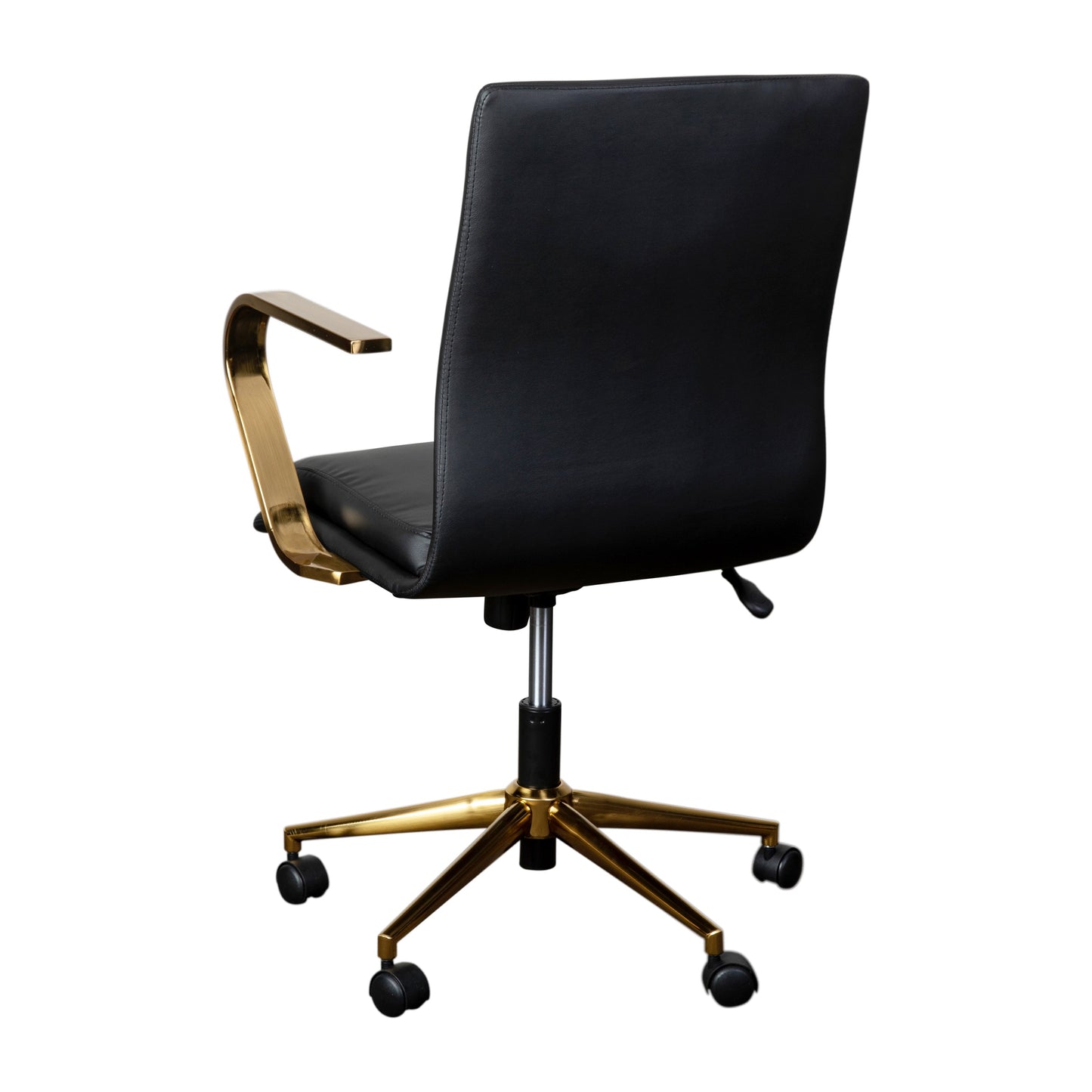 Swivel Desk Chair with Chrome and Gold Accents - Multiple Color Options Available