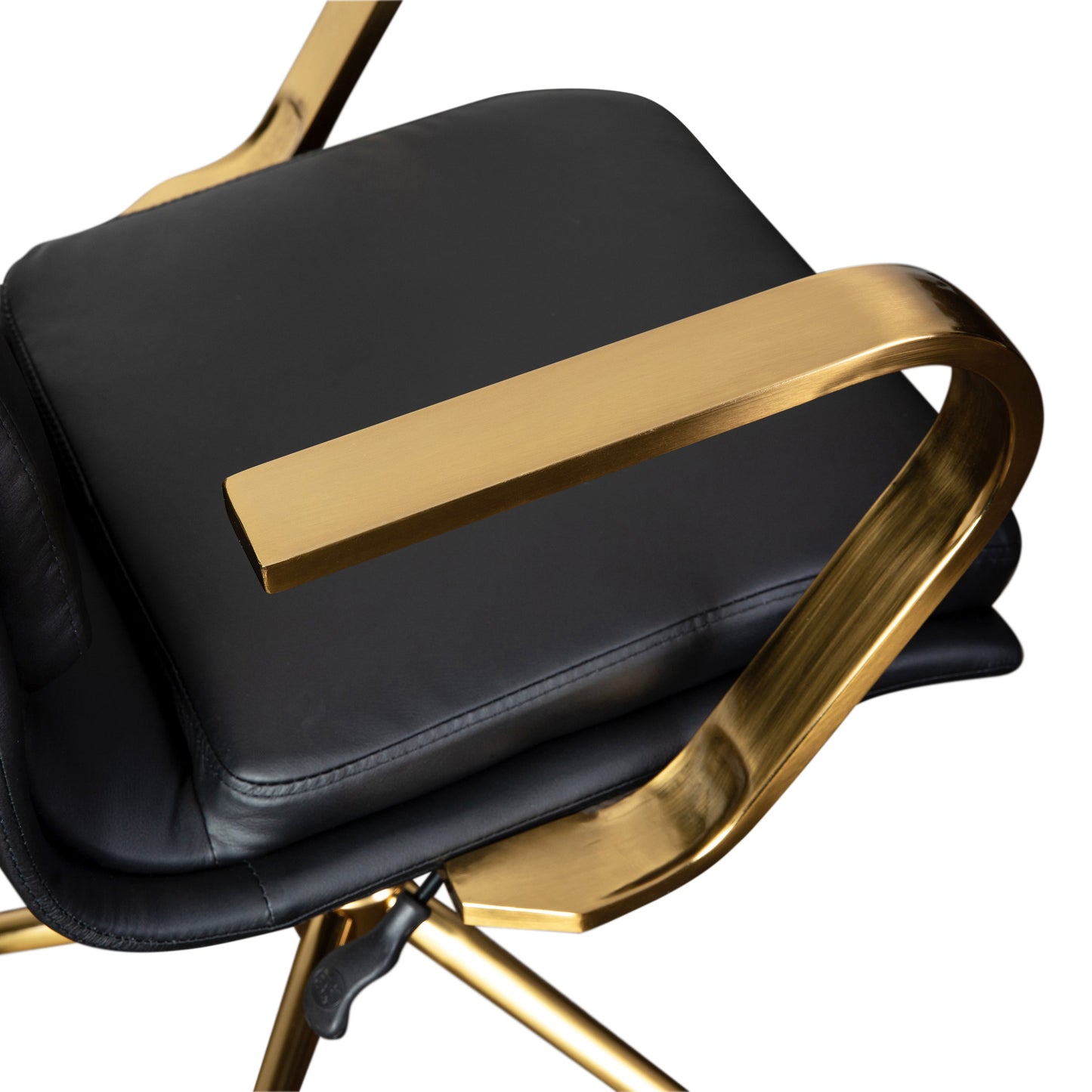 Swivel Desk Chair with Chrome and Gold Accents - Multiple Color Options Available
