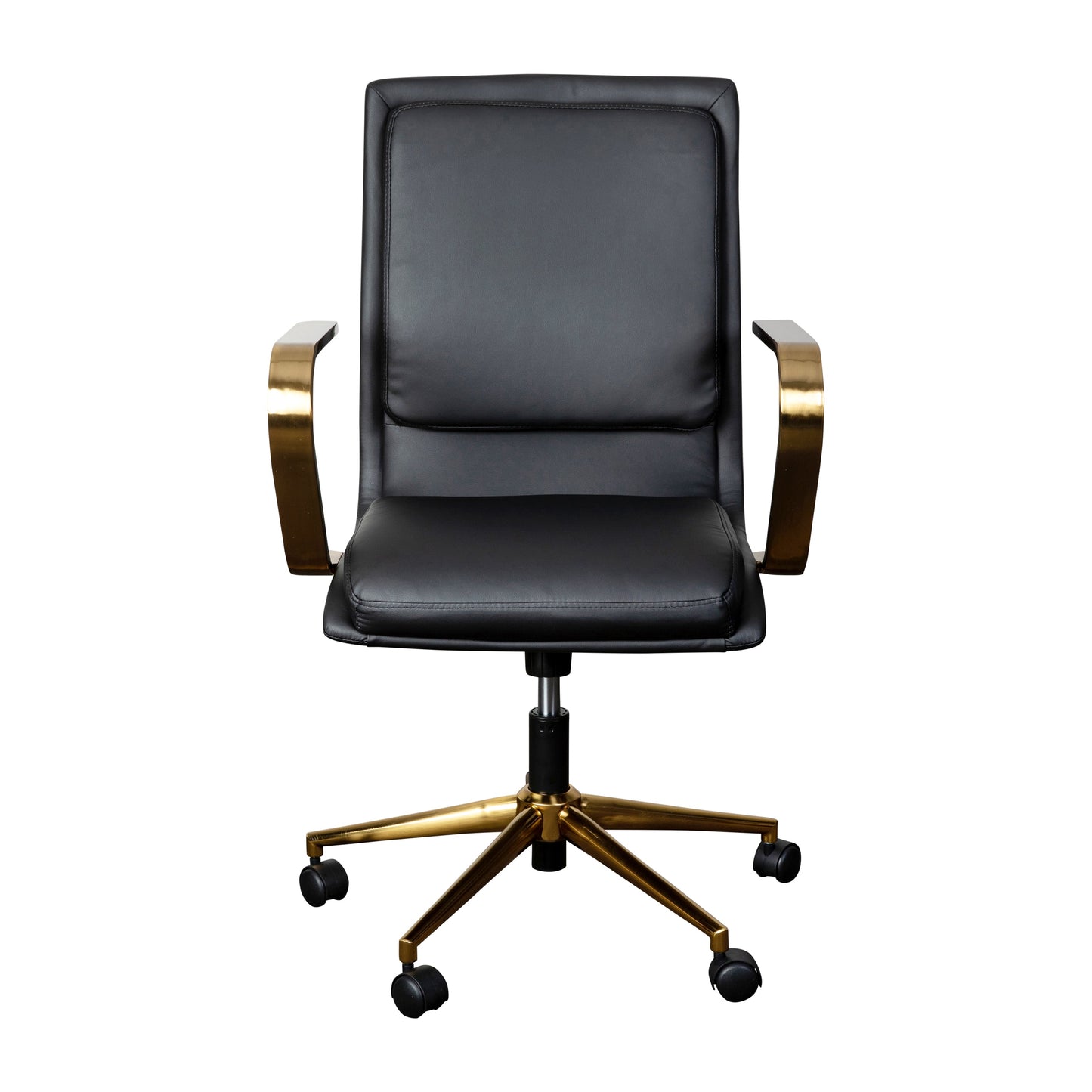 Swivel Desk Chair with Chrome and Gold Accents - Multiple Color Options Available
