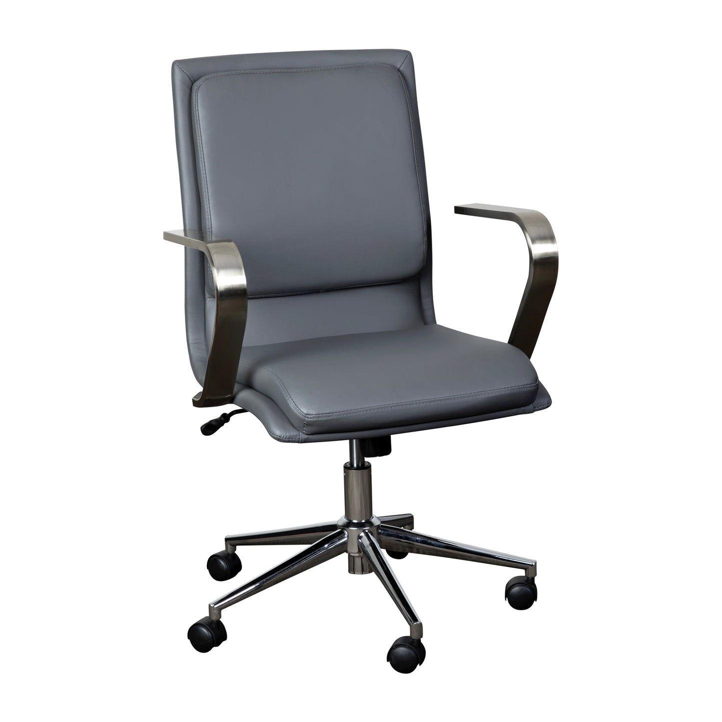 Swivel Desk Chair with Chrome and Gold Accents - Multiple Color Options Available