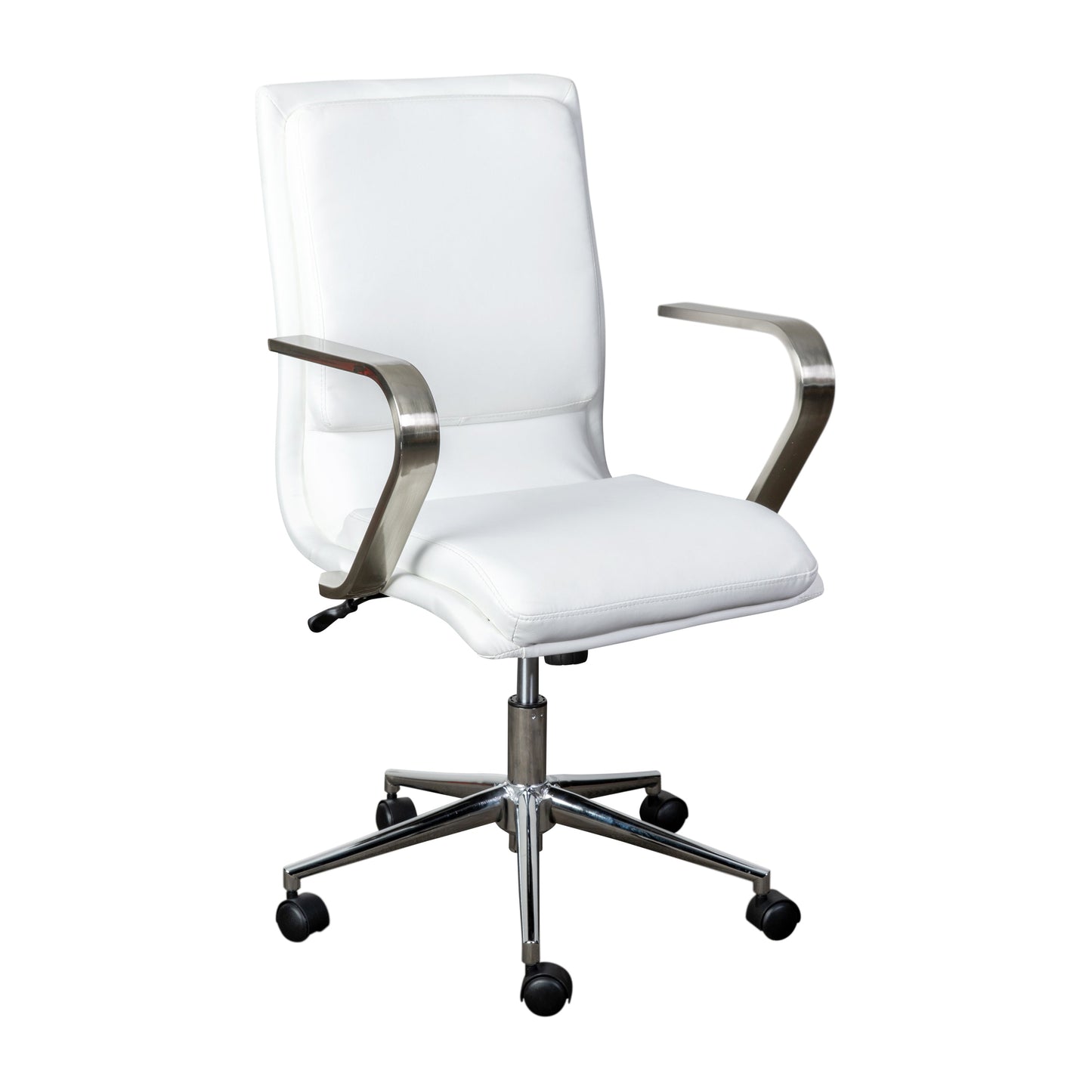 Swivel Desk Chair with Chrome and Gold Accents - Multiple Color Options Available