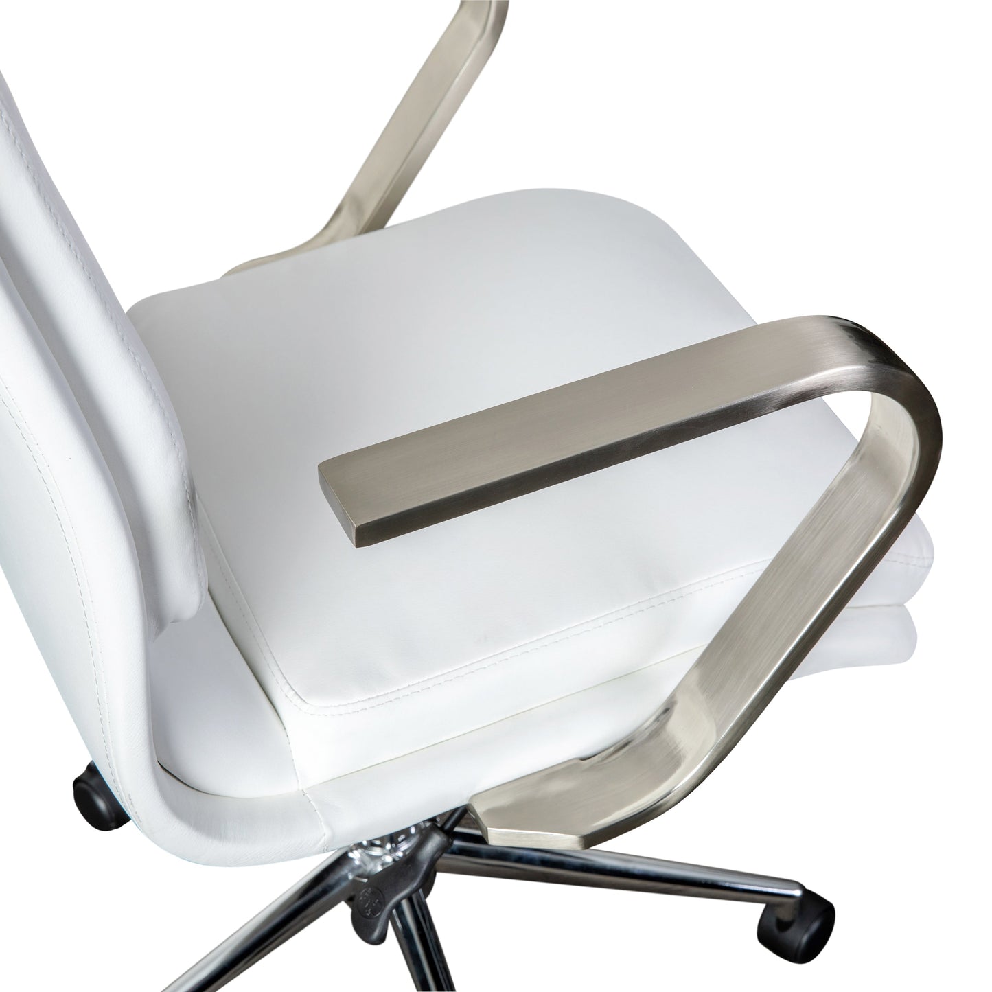 Swivel Desk Chair with Chrome and Gold Accents - Multiple Color Options Available