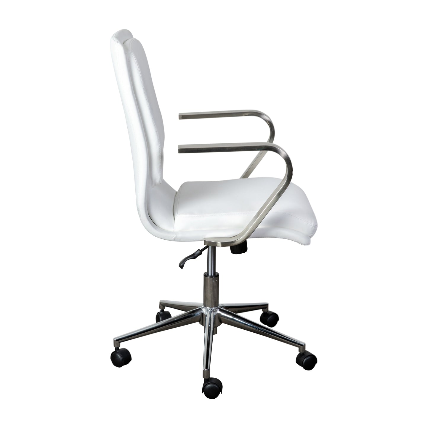Swivel Desk Chair with Chrome and Gold Accents - Multiple Color Options Available
