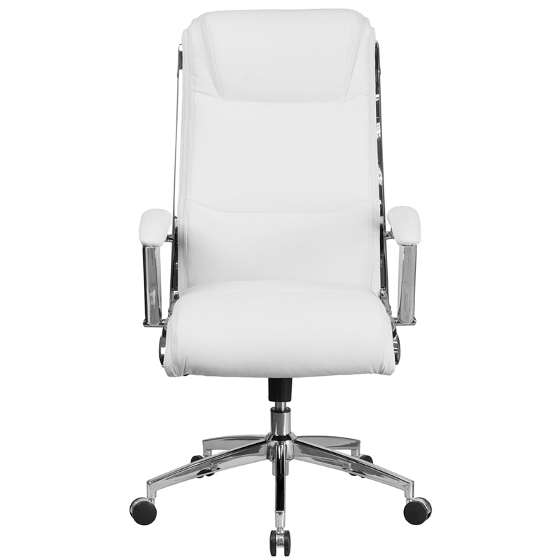 White High Back Leather Chair GO-2192-WH-GG
