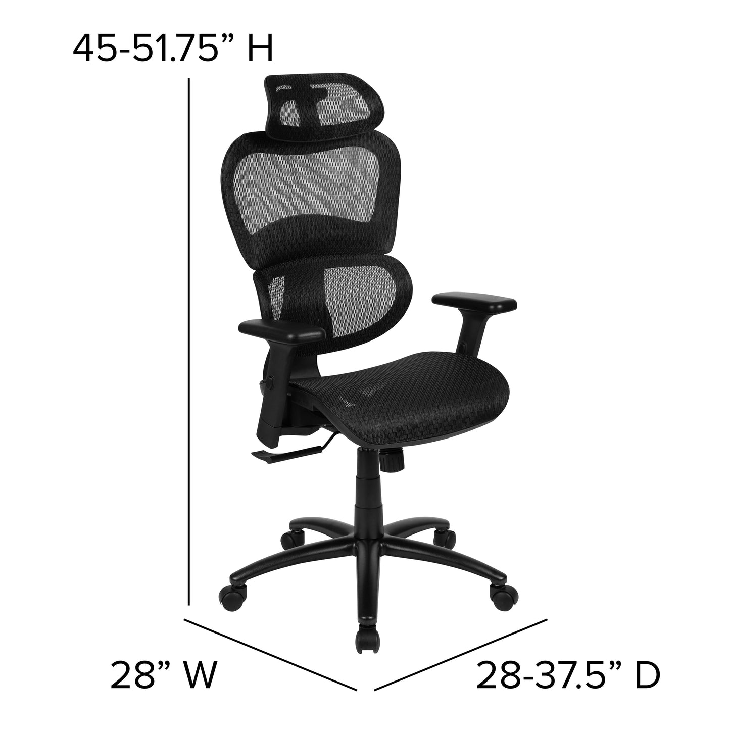 Mesh Office Chair H-LC-1388F-1K-GG