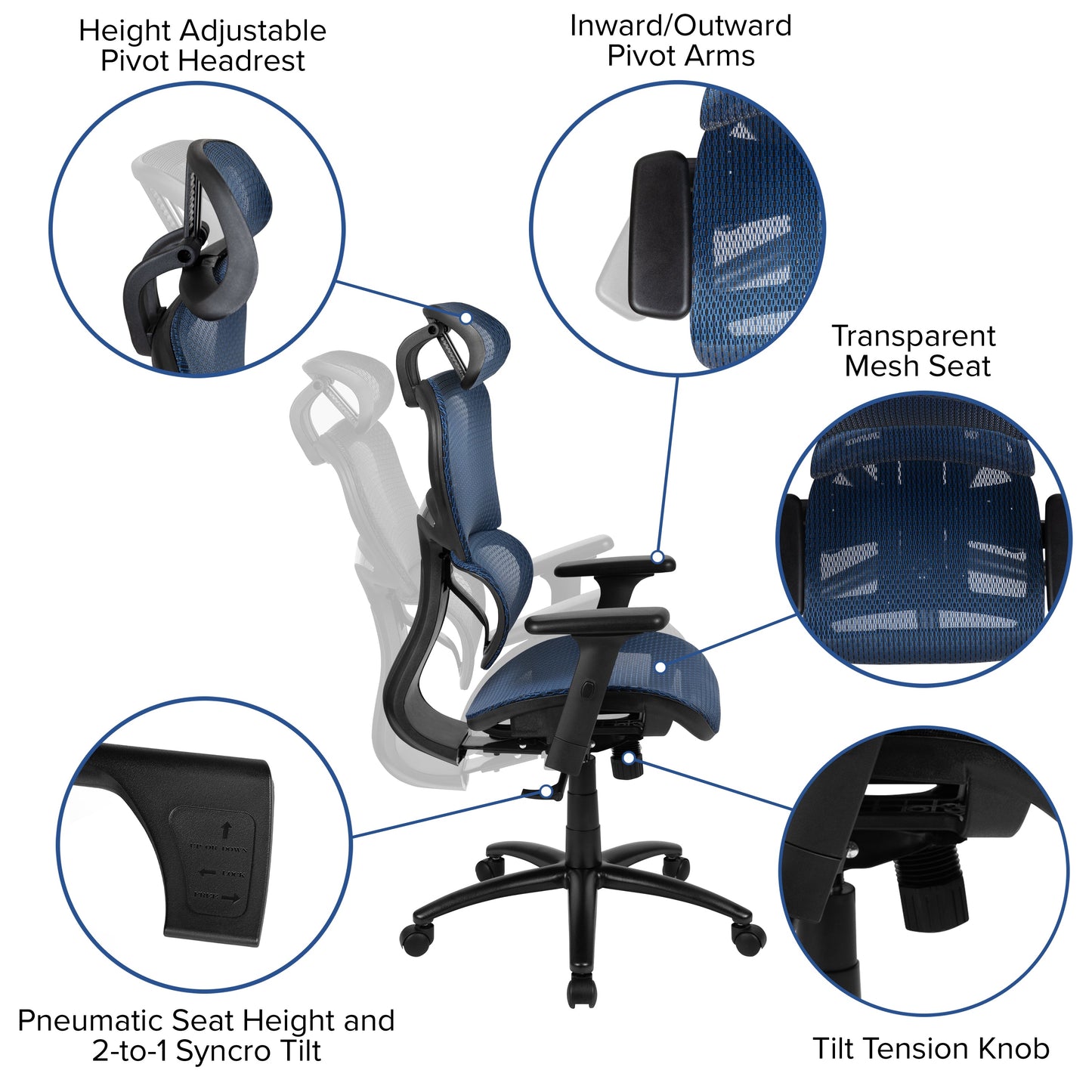 Mesh Office Chair H-LC-1388F-1K-GG