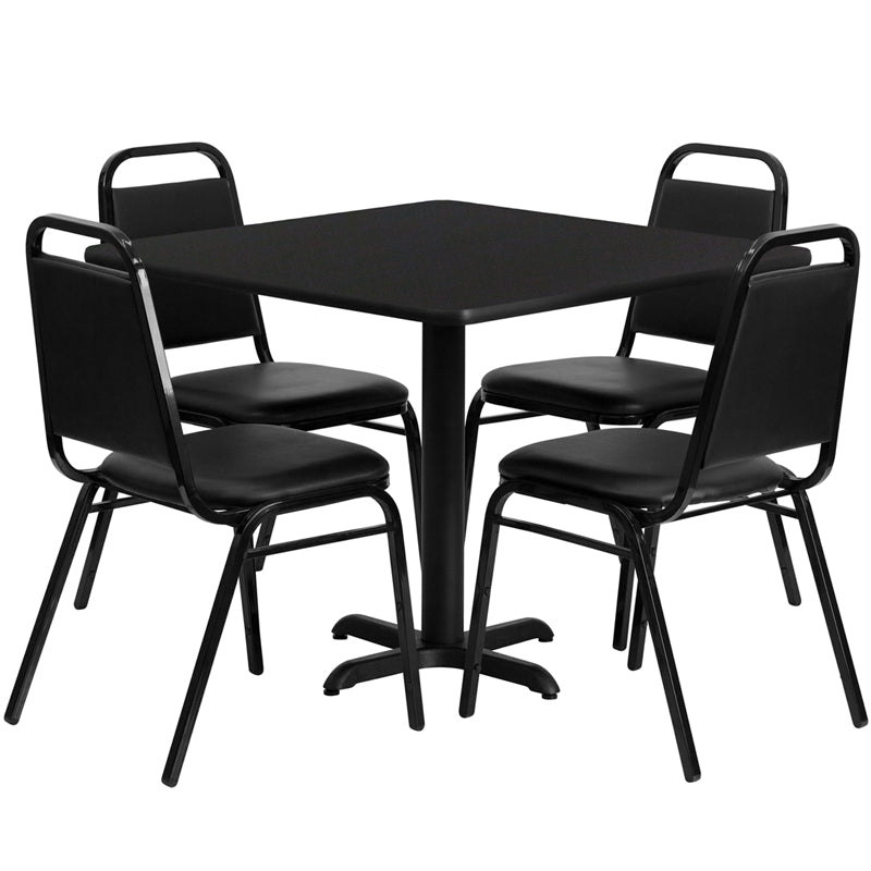 36SQ BK Table-Banquet Chair HDBF1009-GG